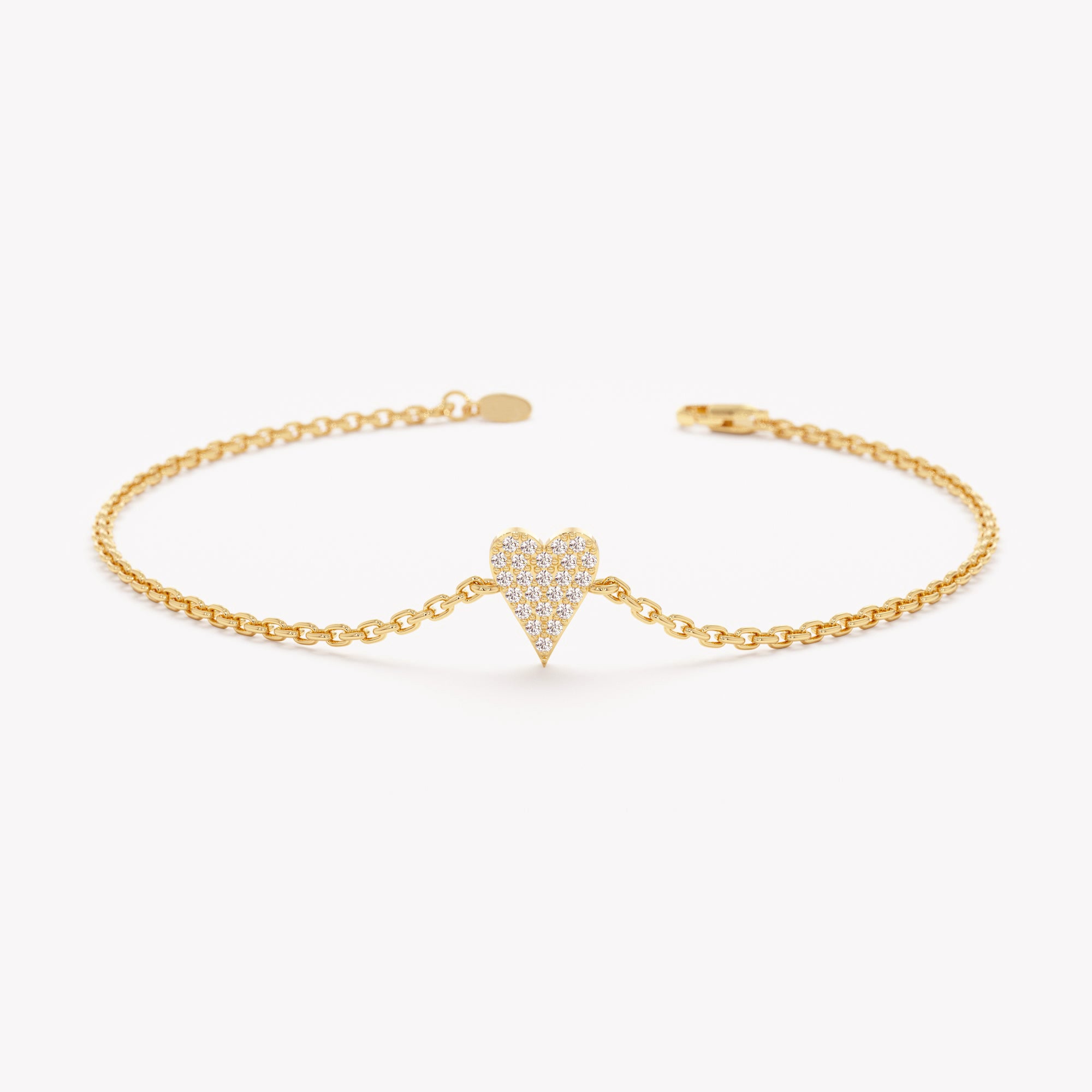 Fine Heart Pendant Bracelet