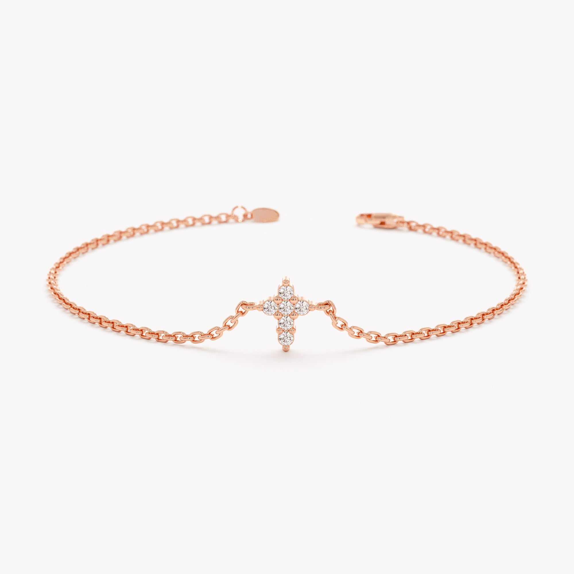 Sparkling Cross Charm Bracelet