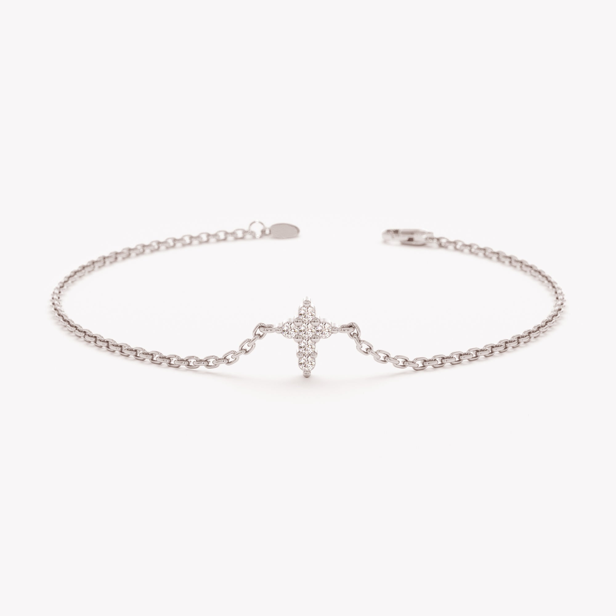 Sparkling Cross Charm Bracelet