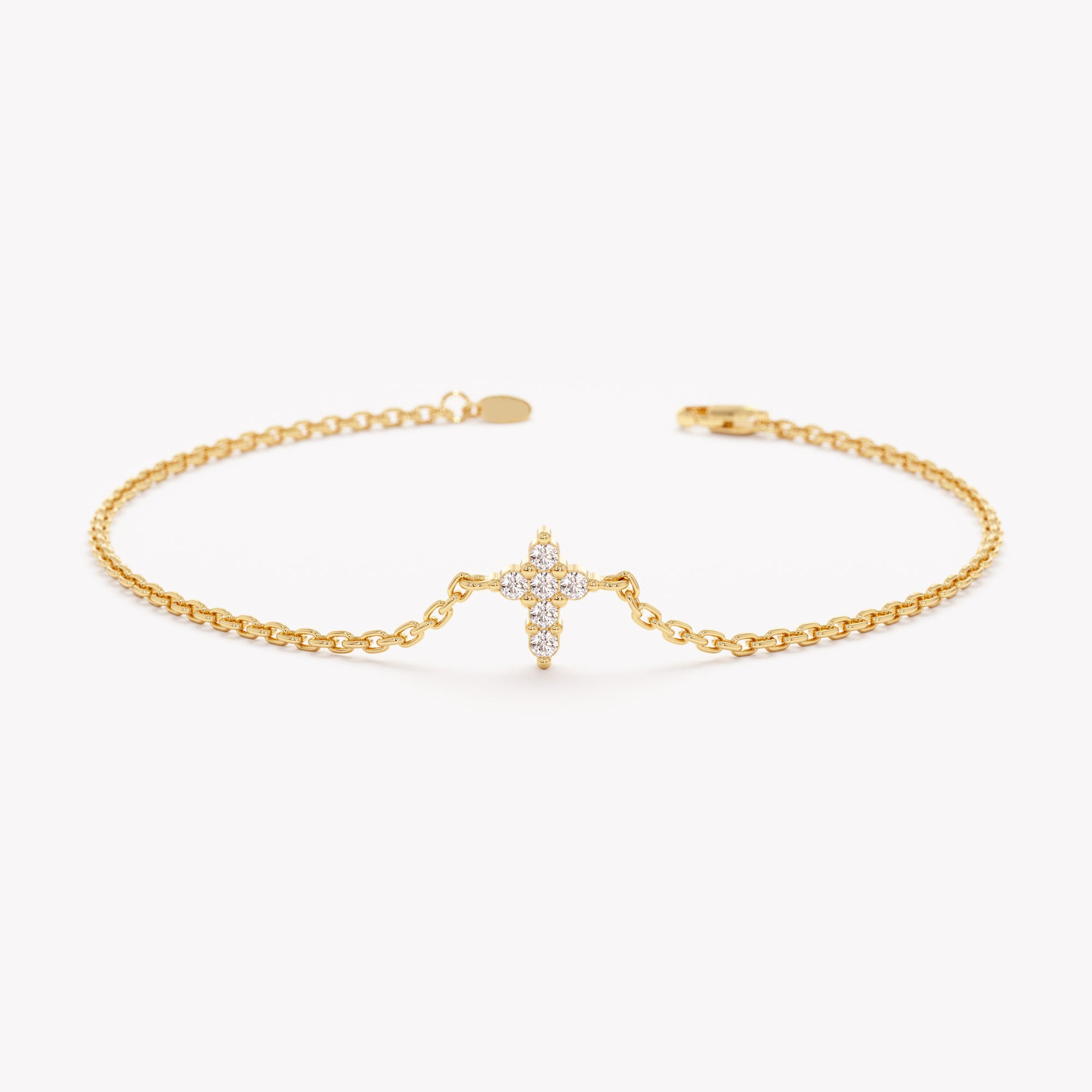 Sparkling Cross Charm Bracelet