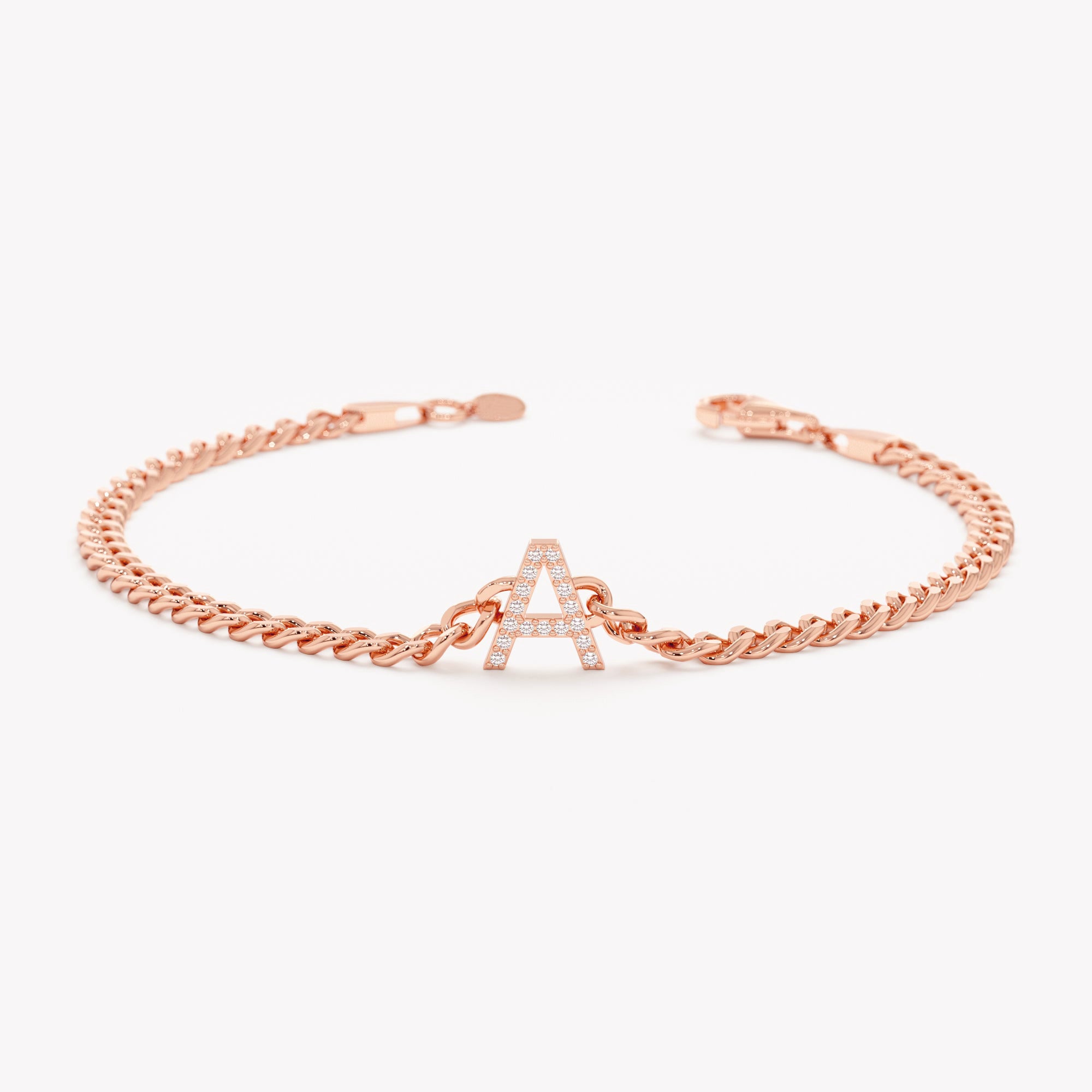 Initial Cuban Chain Bracelet