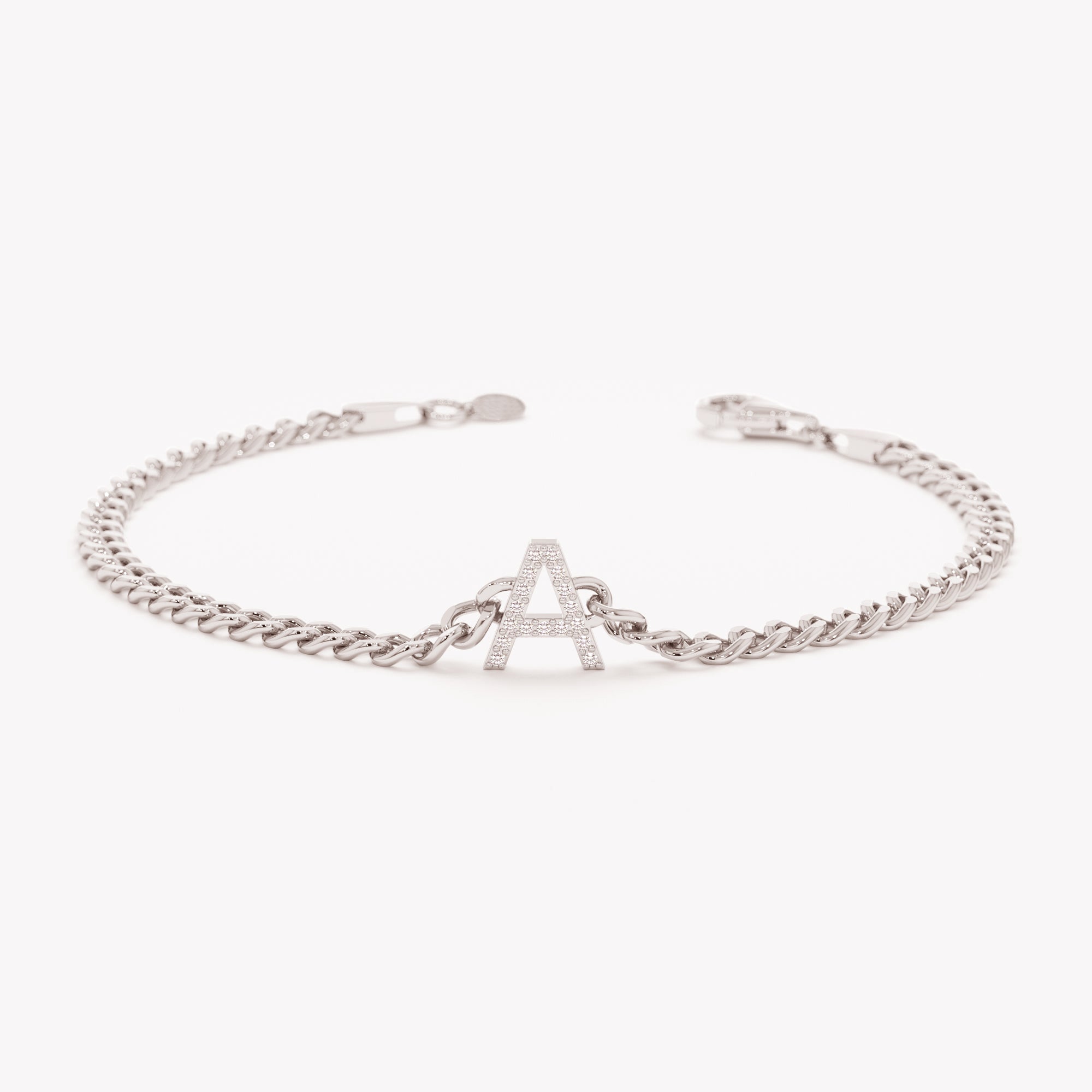Initial Cuban Chain Bracelet