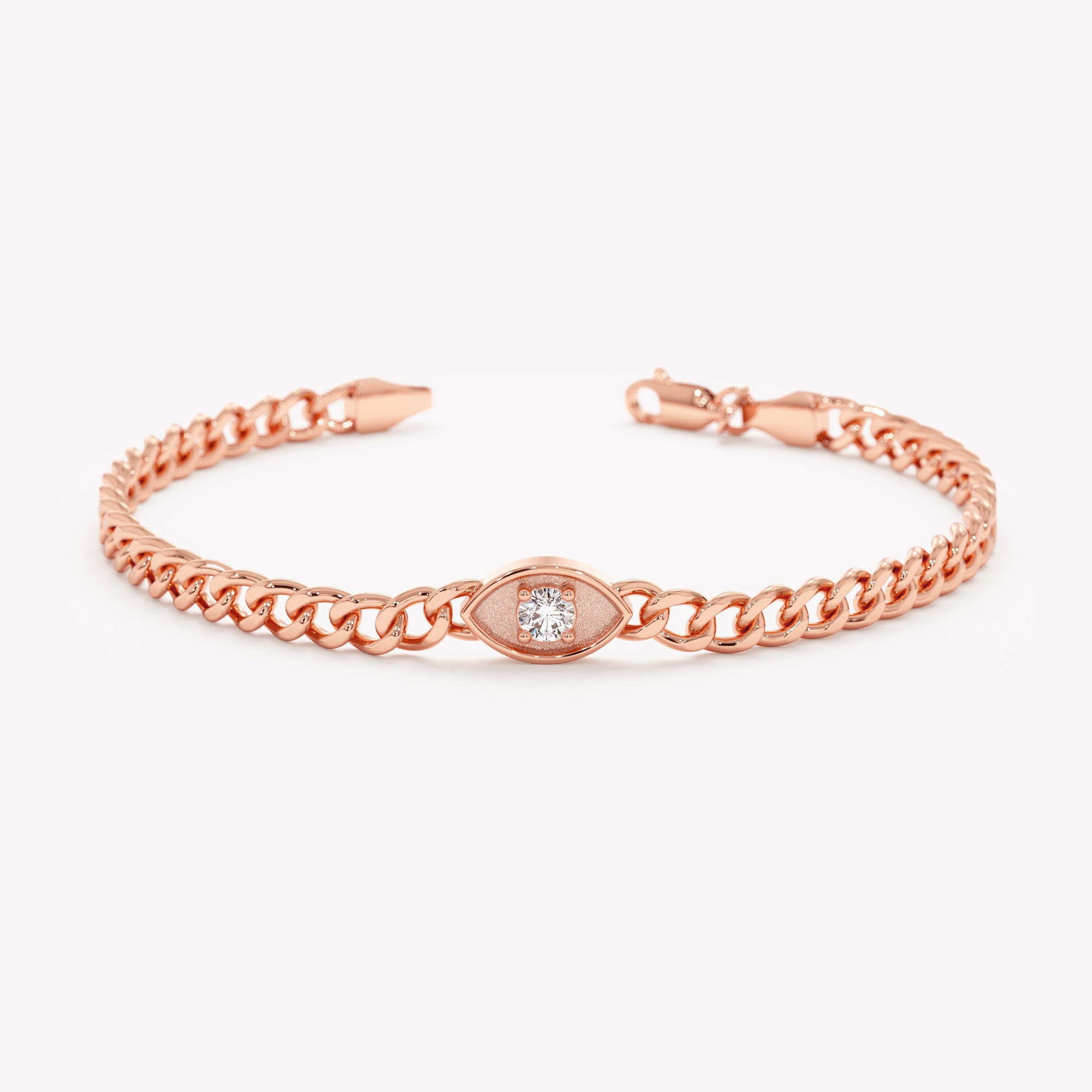 Shimmering Eye Cuban Bracelet