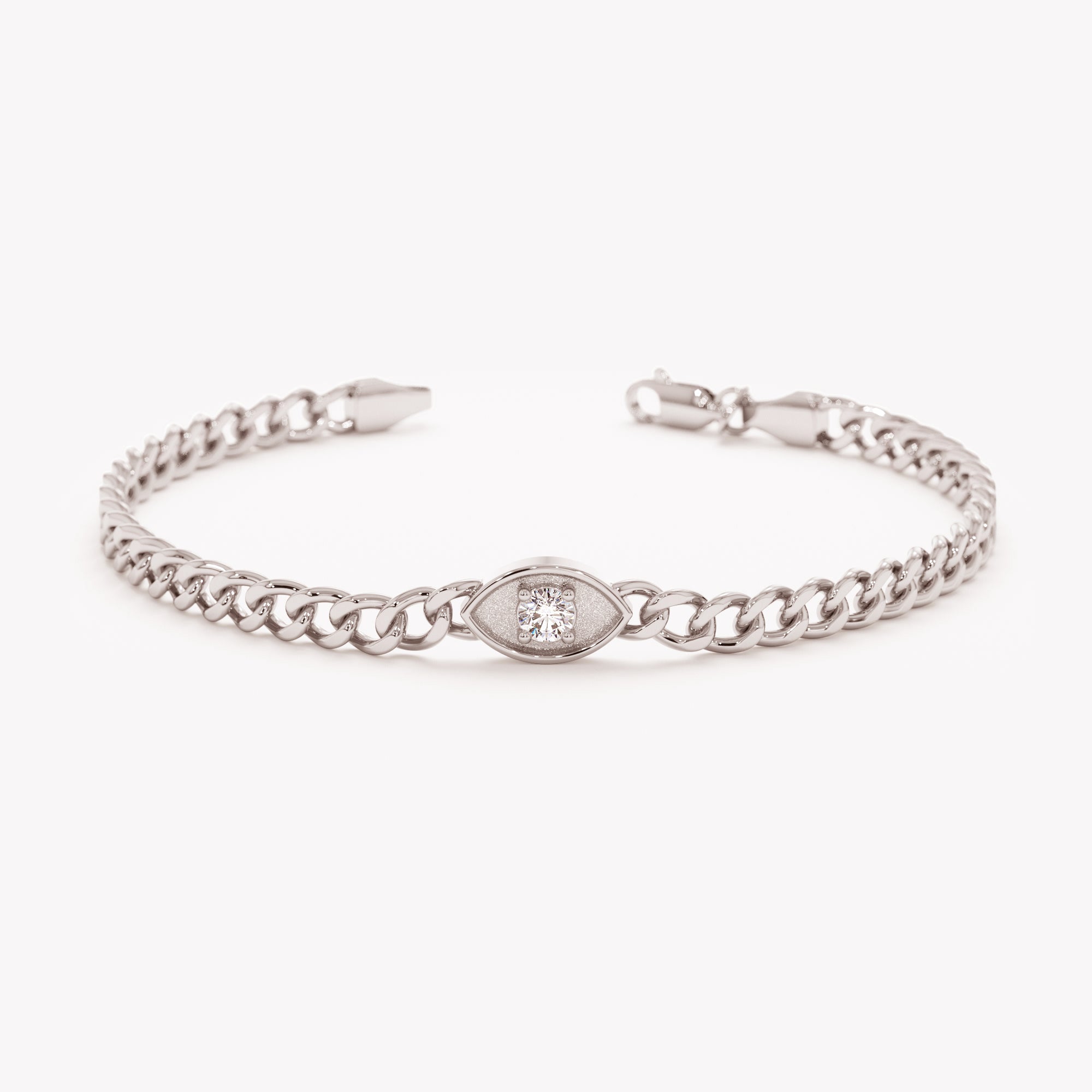 Shimmering Eye Cuban Bracelet