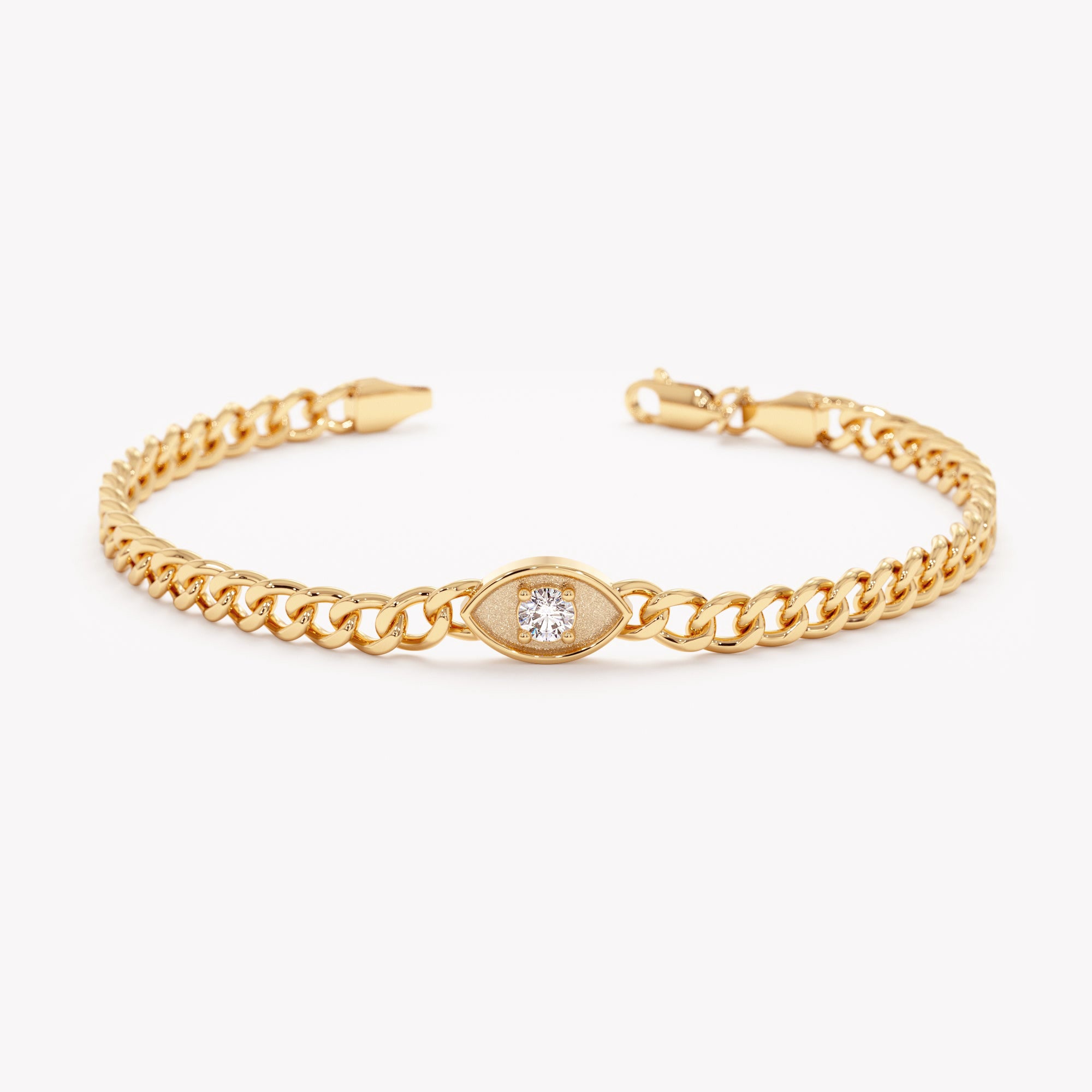 Shimmering Eye Cuban Bracelet