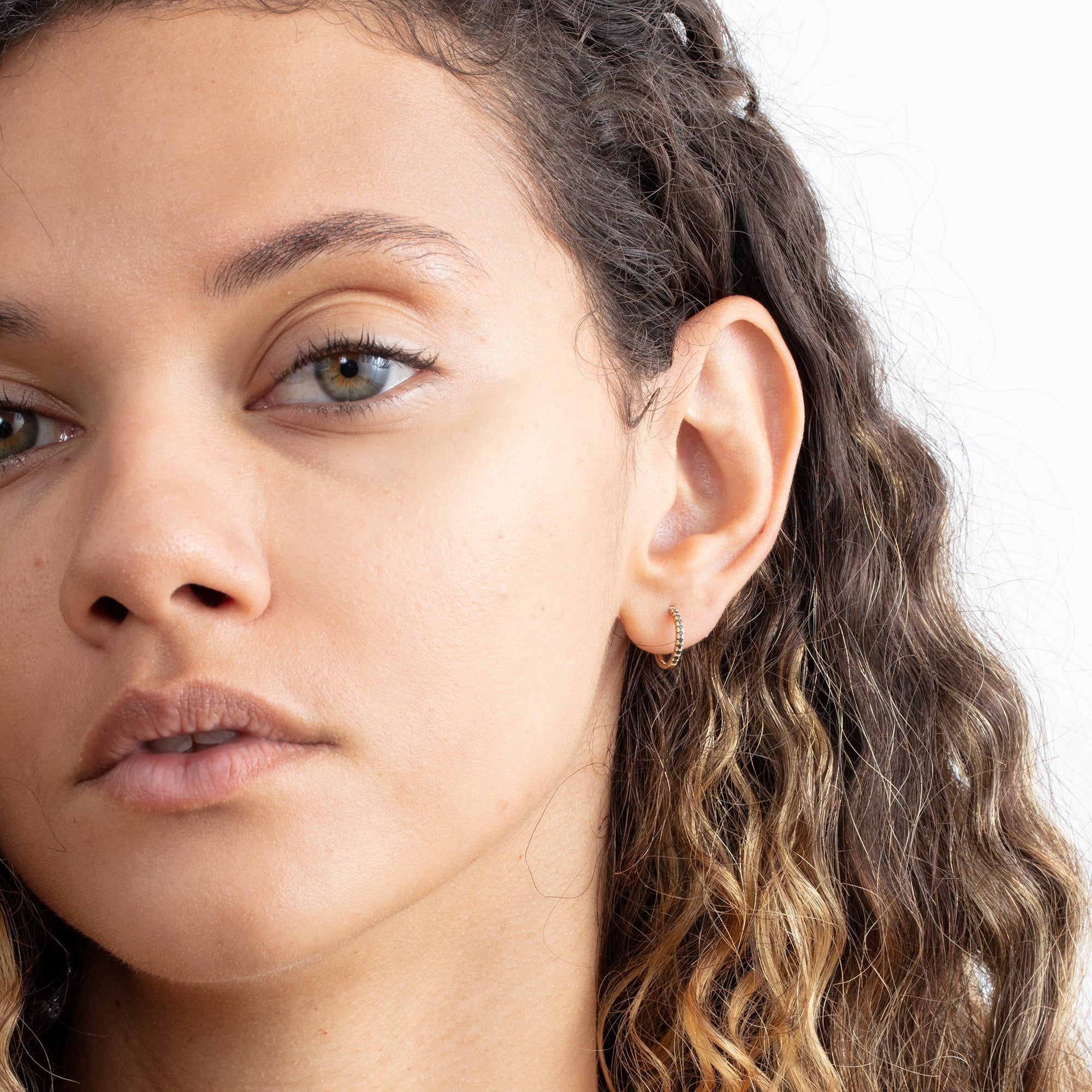 Onyx Luxe Moissanite Hoops