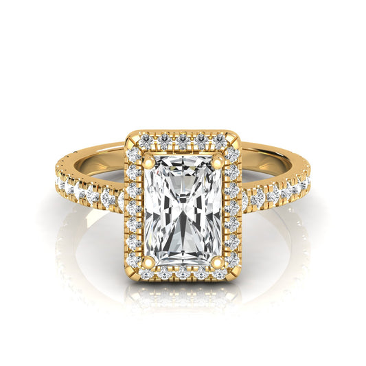 Radiant Combo: 3.5 CT Diamond Engagement Ring with Matching Radiant Cut Wedding Band - Symbolize Everlasting Love - Unmatched Brilliance for Your Eternal Bond