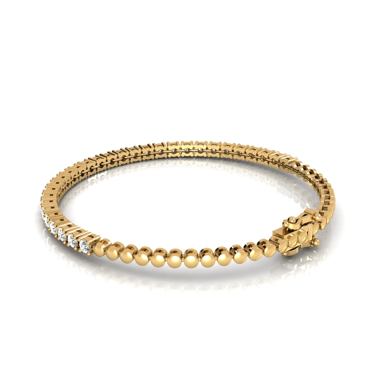 Round Lab Grown Diamond Petite Tennis Bracelet - Ethically Sourced Sparkle for Everyday Elegance