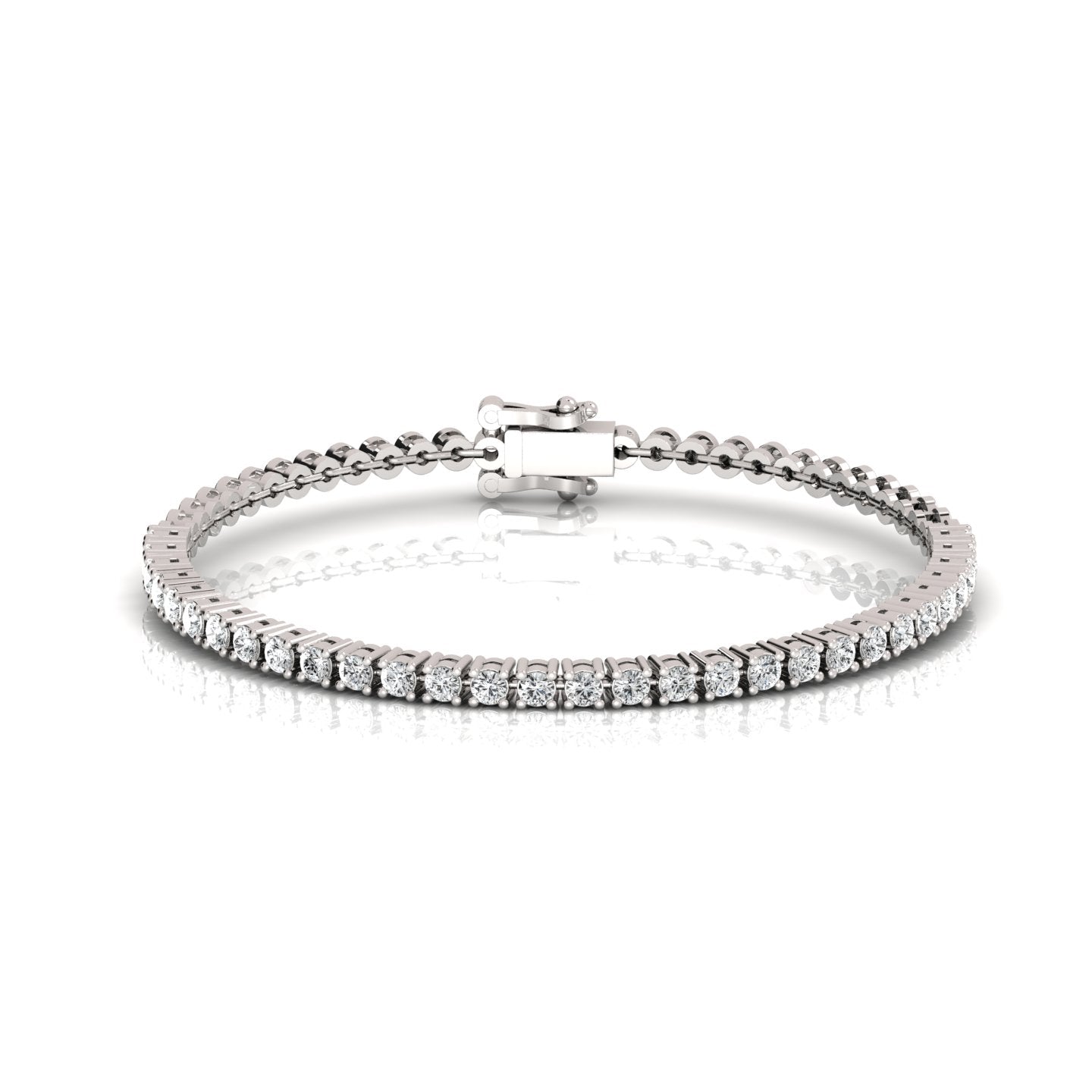 Round Moissanite Diamond Petite Tennis Bracelet - Effortless Elegance with Ethically Sourced Brilliance