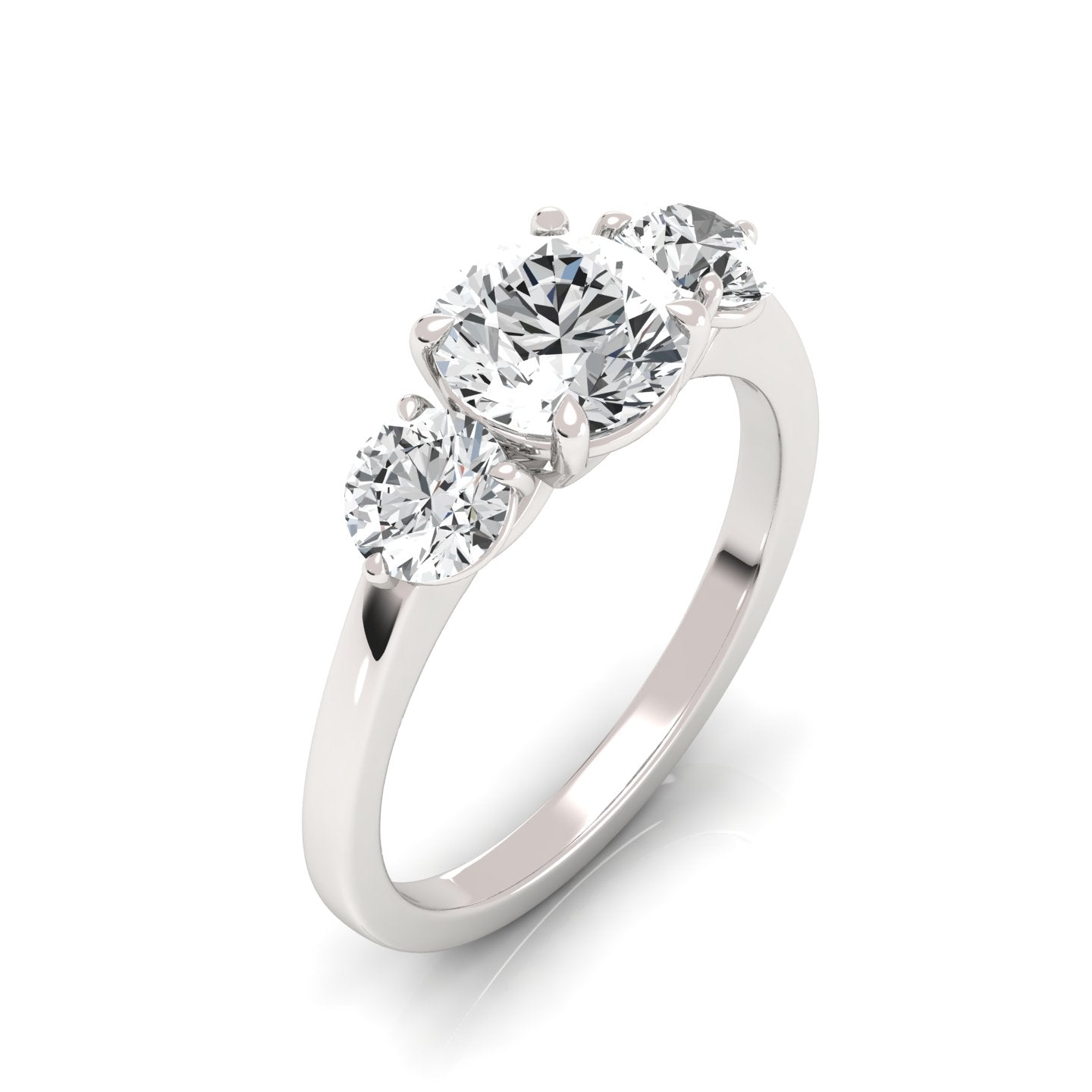 The Three Stone Round Brilliant Engagement Ring (2.5 ct. tw.) - Classic Elegance with Sparkling Brilliance