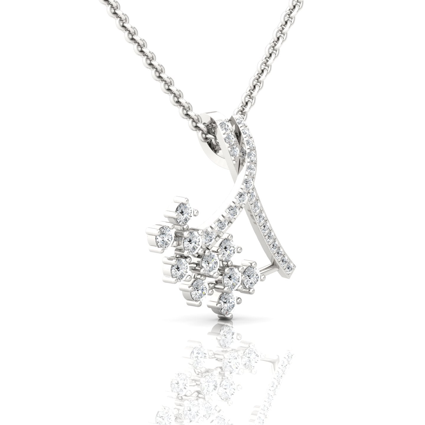 Radiant Elegance: Unique Round Diamond Pendant (1/2 ct. tw.) - Illuminate Your Style with Timeless Sparkle