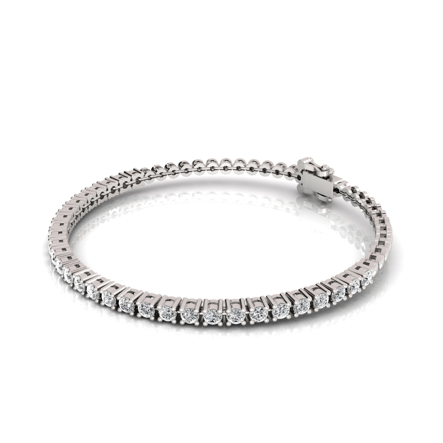 Round Moissanite Diamond Petite Tennis Bracelet - Effortless Elegance with Ethically Sourced Brilliance