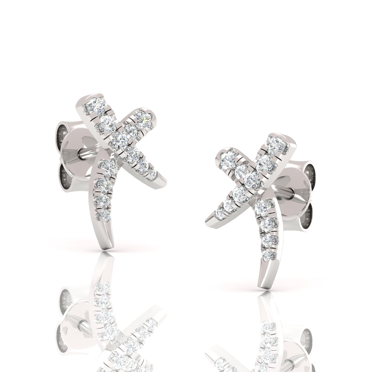 Dazzle with Elegance: Curved Marseille Diamond Huggie Earrings (0.60 ct. tw.) - Effortlessly Stylish Sparkle for Every Occasion