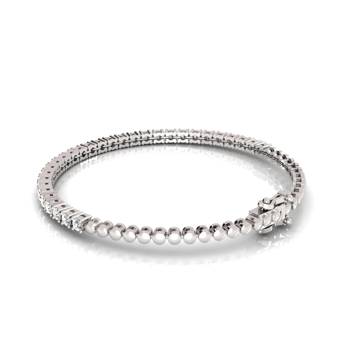 Round Moissanite Diamond Petite Tennis Bracelet - Effortless Elegance with Ethically Sourced Brilliance