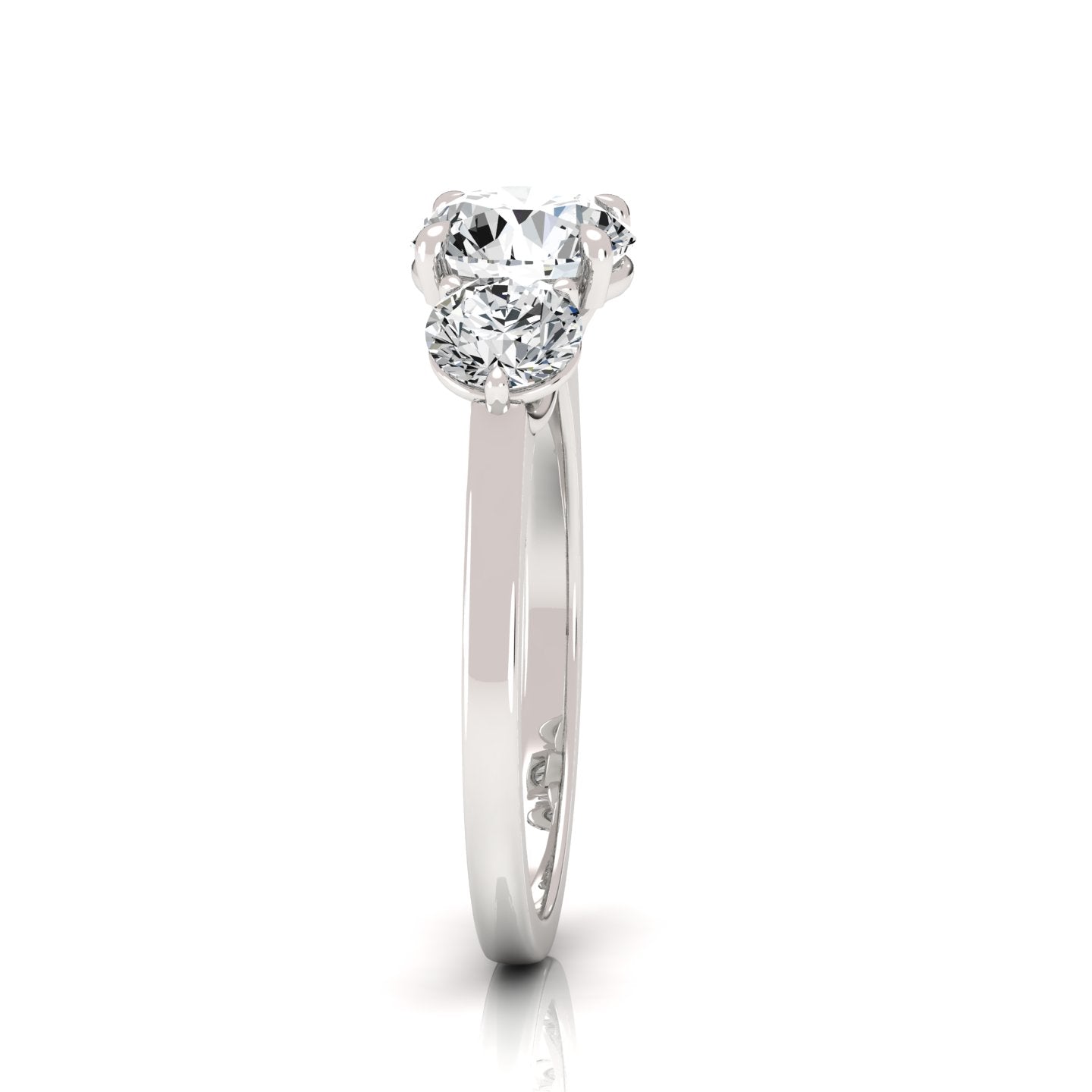 The Three Stone Round Brilliant Engagement Ring (2.5 ct. tw.) - Classic Elegance with Sparkling Brilliance