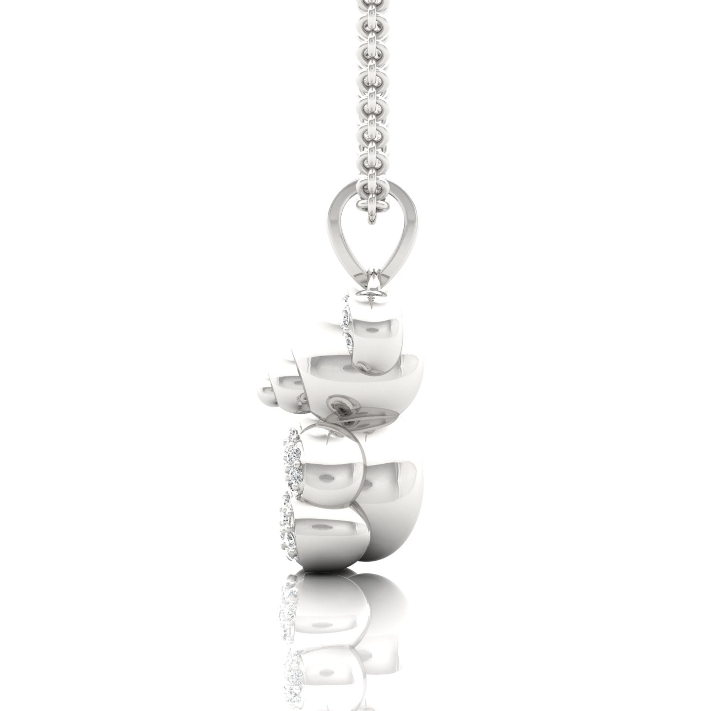 Cute Teddy Bear Pendant Necklace for Ladies (1/3 ct. tw.) - Adorable Charm with a Touch of Sparkle