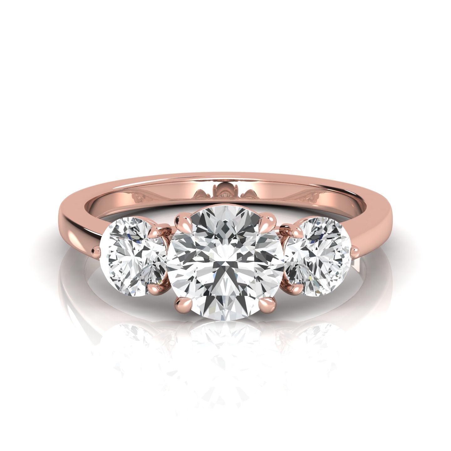 The Three Stone Round Brilliant Engagement Ring (2.5 ct. tw.) - Classic Elegance with Sparkling Brilliance