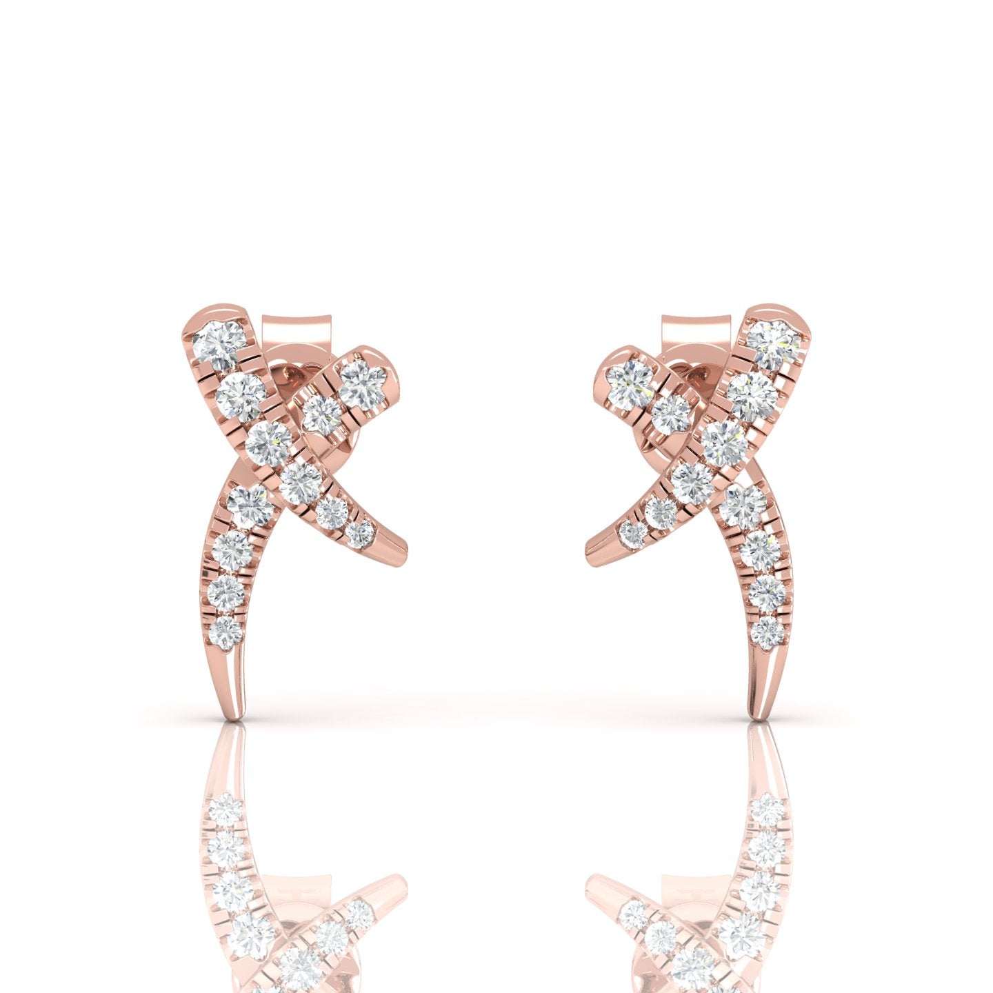 Dazzle with Elegance: Curved Marseille Diamond Huggie Earrings (0.60 ct. tw.) - Effortlessly Stylish Sparkle for Every Occasion