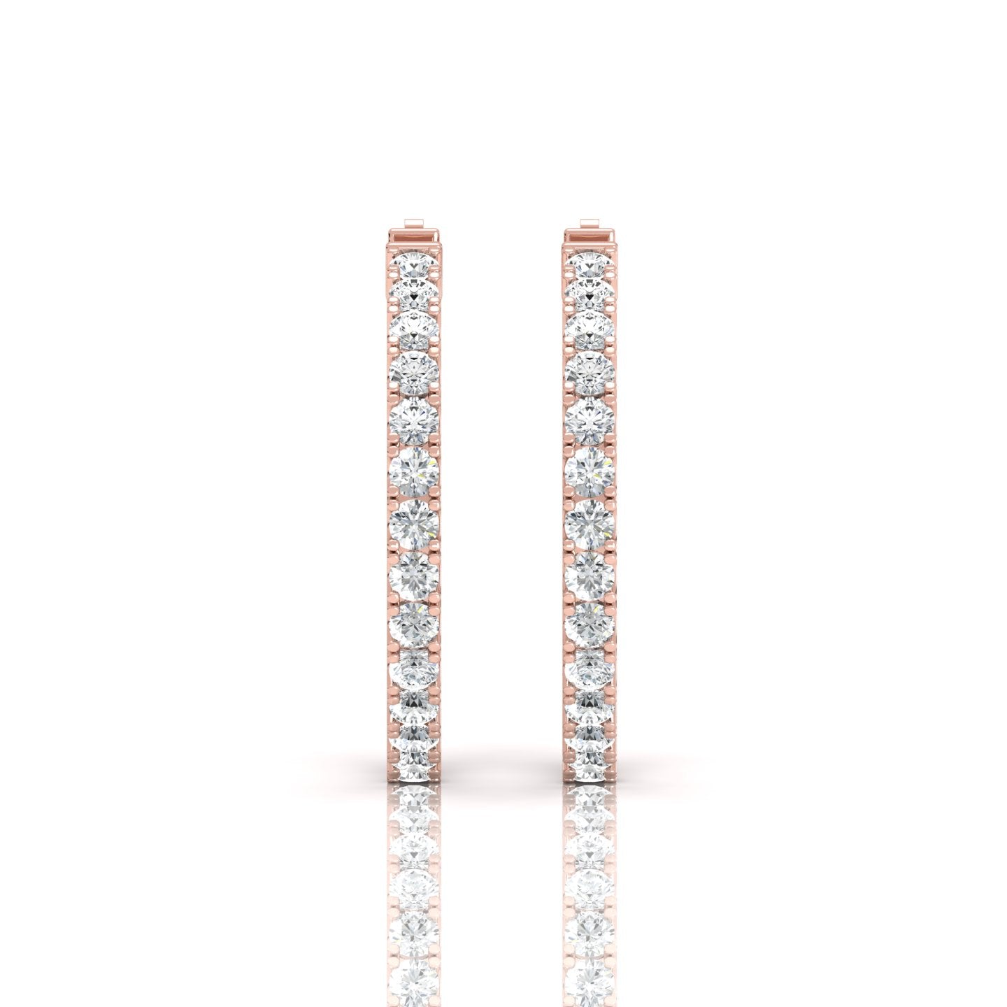 Bliss Lab Grown Diamond Hoop Earrings (3 ct. tw.) - Timeless Sophistication - Elevate your look with these stunning hoop earrings featuring 3 carats total weight of lab-grown diamonds, exuding timeless sophistication