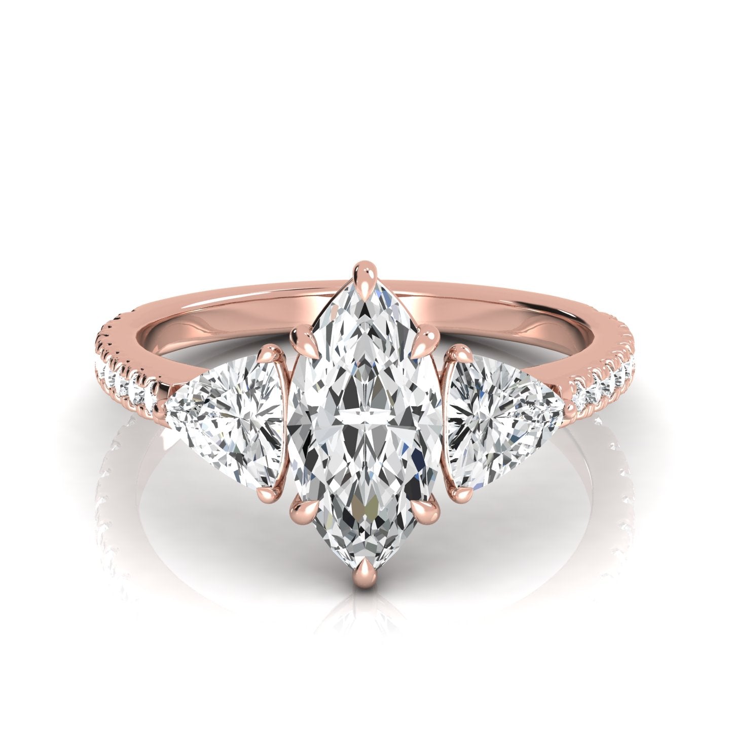 The Three Stone Marquise Engagement Ring (2.20 ct. tw.) - Timeless Elegance with Exquisite Sparkle