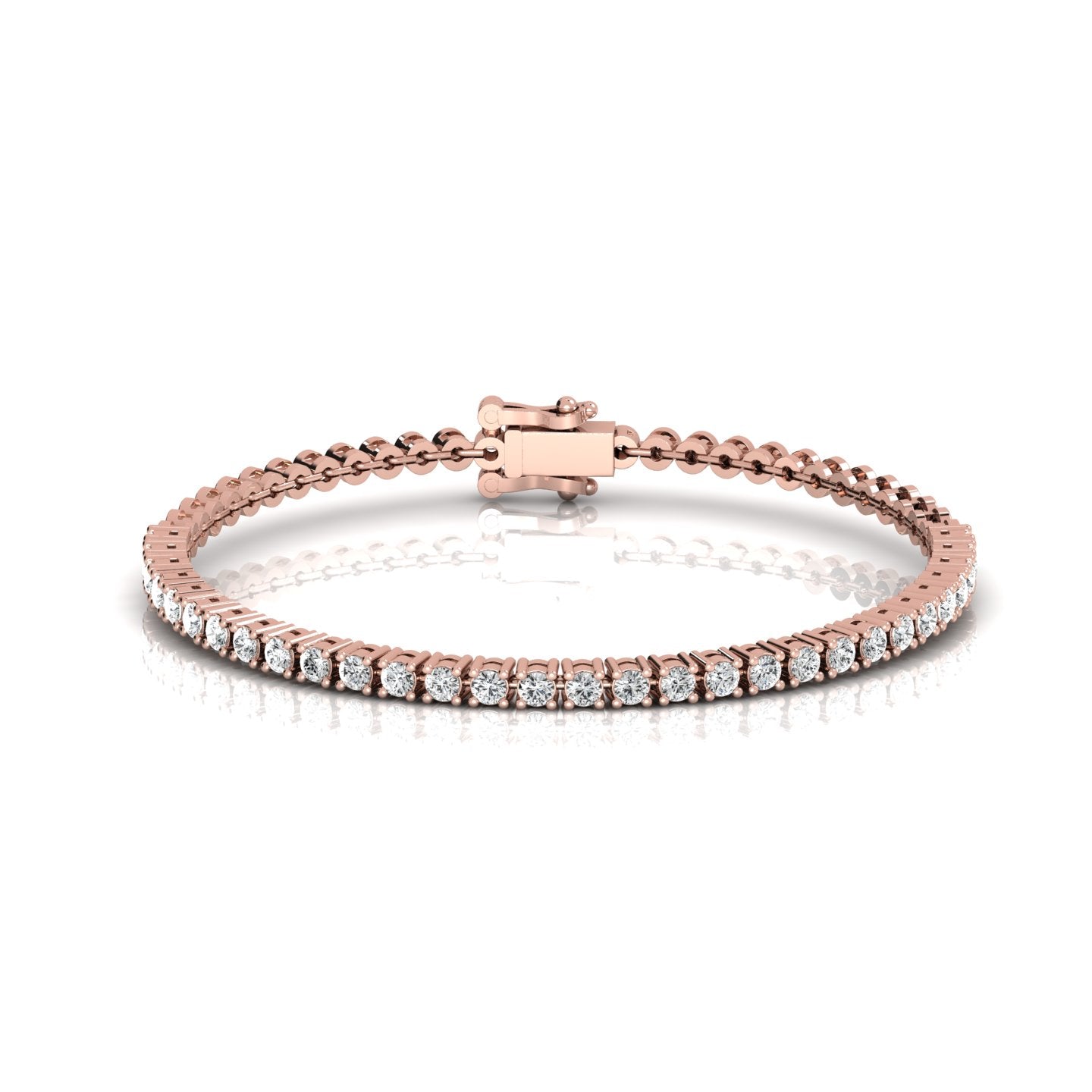 Round Lab Grown Diamond Petite Tennis Bracelet - Ethically Sourced Sparkle for Everyday Elegance