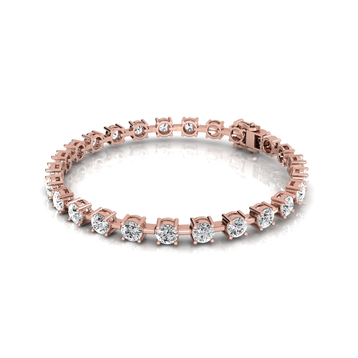 "Aimee Diamond Bracelet - 7 Inches (Moissanite) - Exquisite bracelet adorned with brilliant moissanite stones, adding a touch of glamour to your wrist