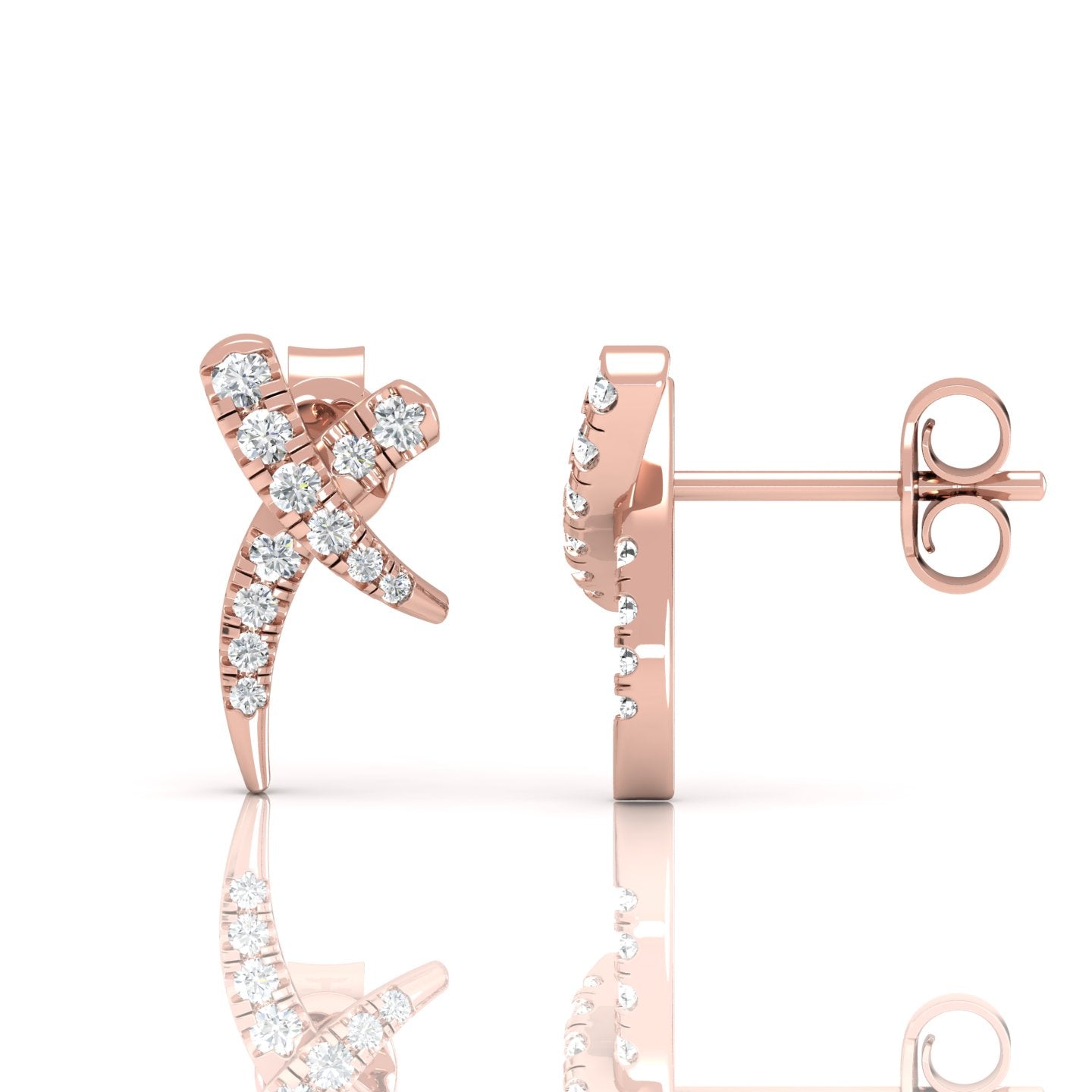 Dazzle with Elegance: Curved Marseille Diamond Huggie Earrings (0.60 ct. tw.) - Effortlessly Stylish Sparkle for Every Occasion