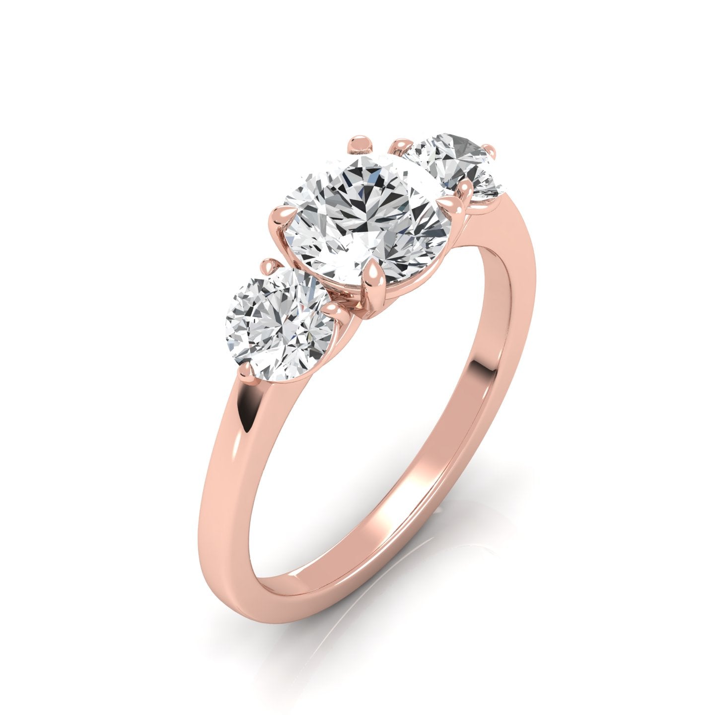 The Three Stone Round Brilliant Engagement Ring (2.5 ct. tw.) - Classic Elegance with Sparkling Brilliance