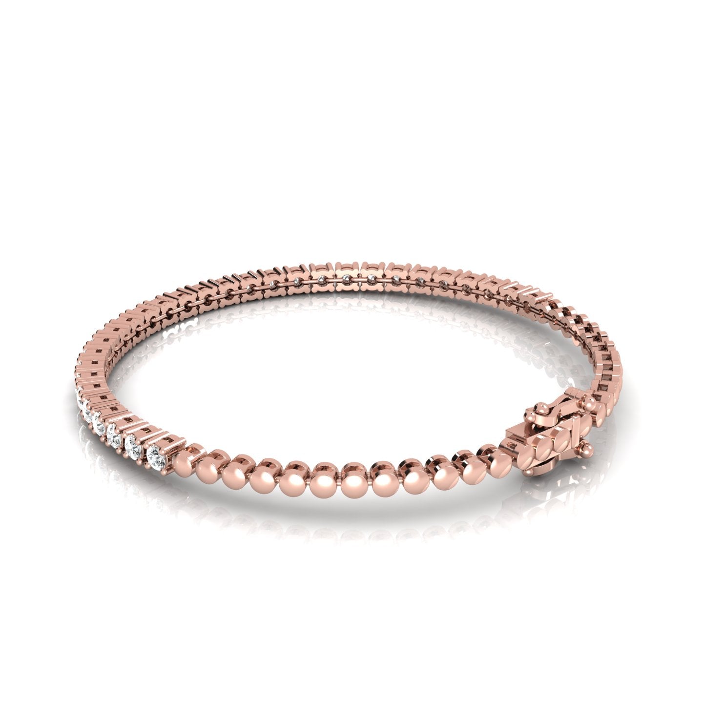 Round Lab Grown Diamond Petite Tennis Bracelet - Ethically Sourced Sparkle for Everyday Elegance