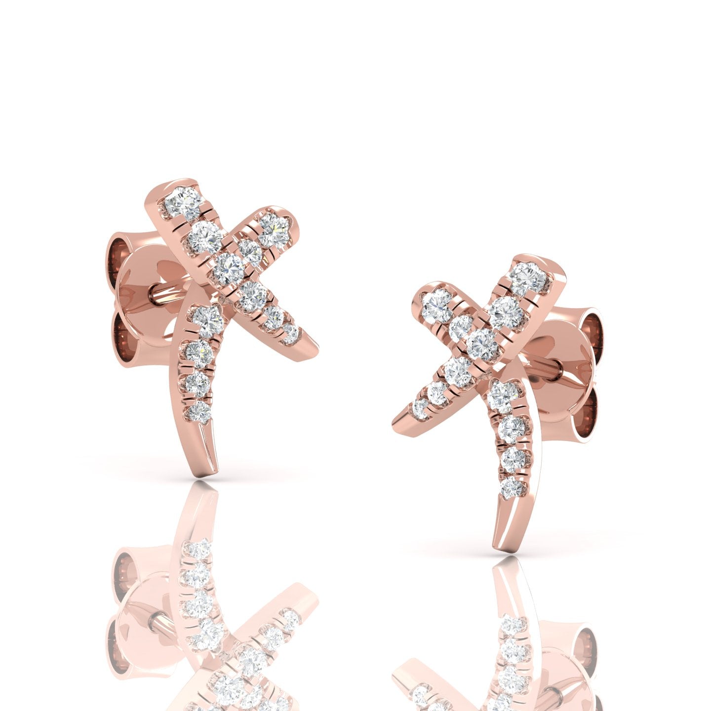 Dazzle with Elegance: Curved Marseille Diamond Huggie Earrings (0.60 ct. tw.) - Effortlessly Stylish Sparkle for Every Occasion