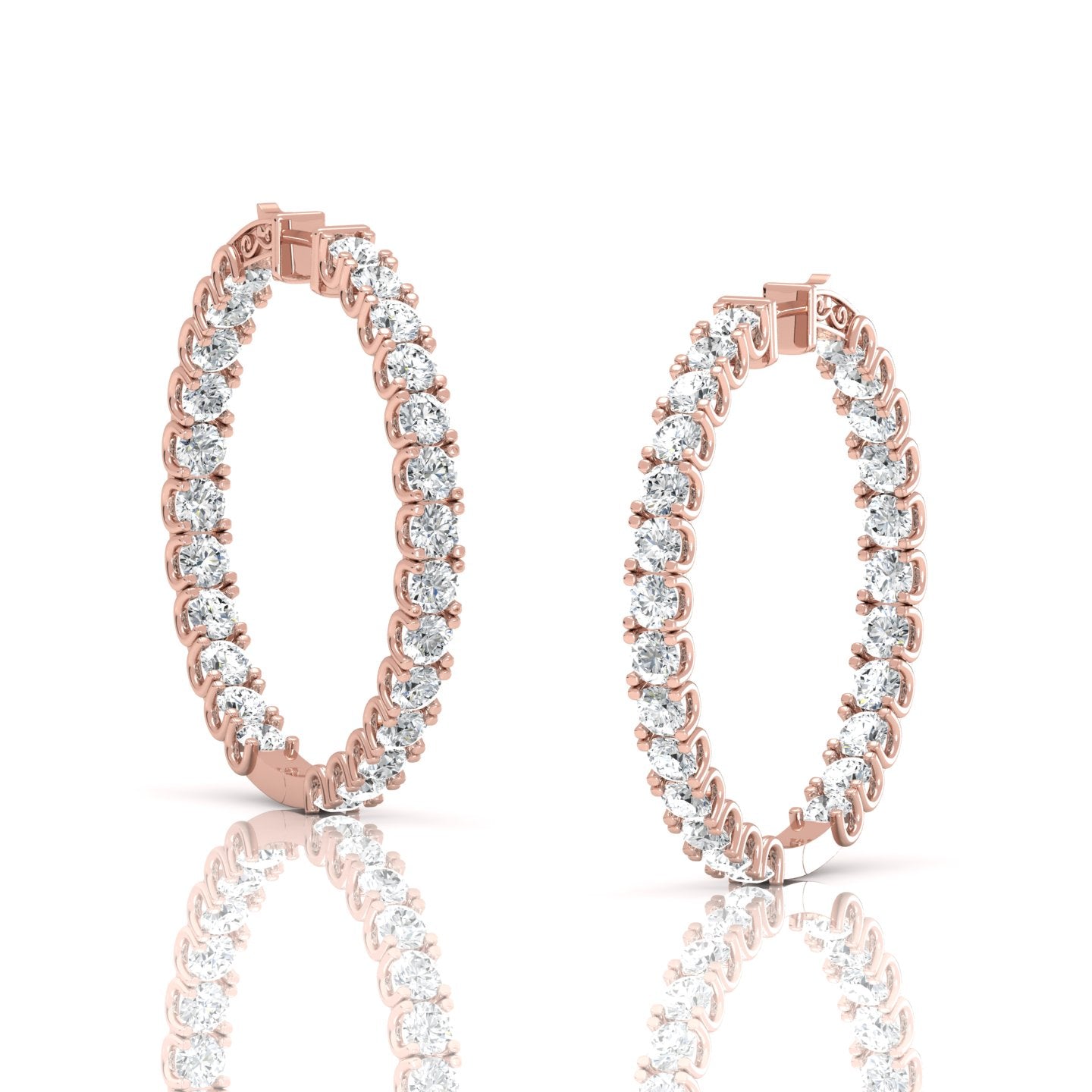 Bliss Lab Grown Diamond Hoop Earrings (3 ct. tw.) - Timeless Sophistication - Elevate your look with these stunning hoop earrings featuring 3 carats total weight of lab-grown diamonds, exuding timeless sophistication