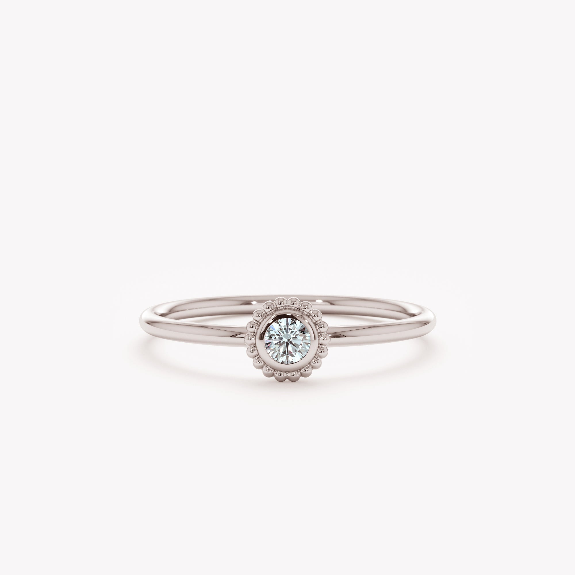 Aquamarine Deco Era Ring