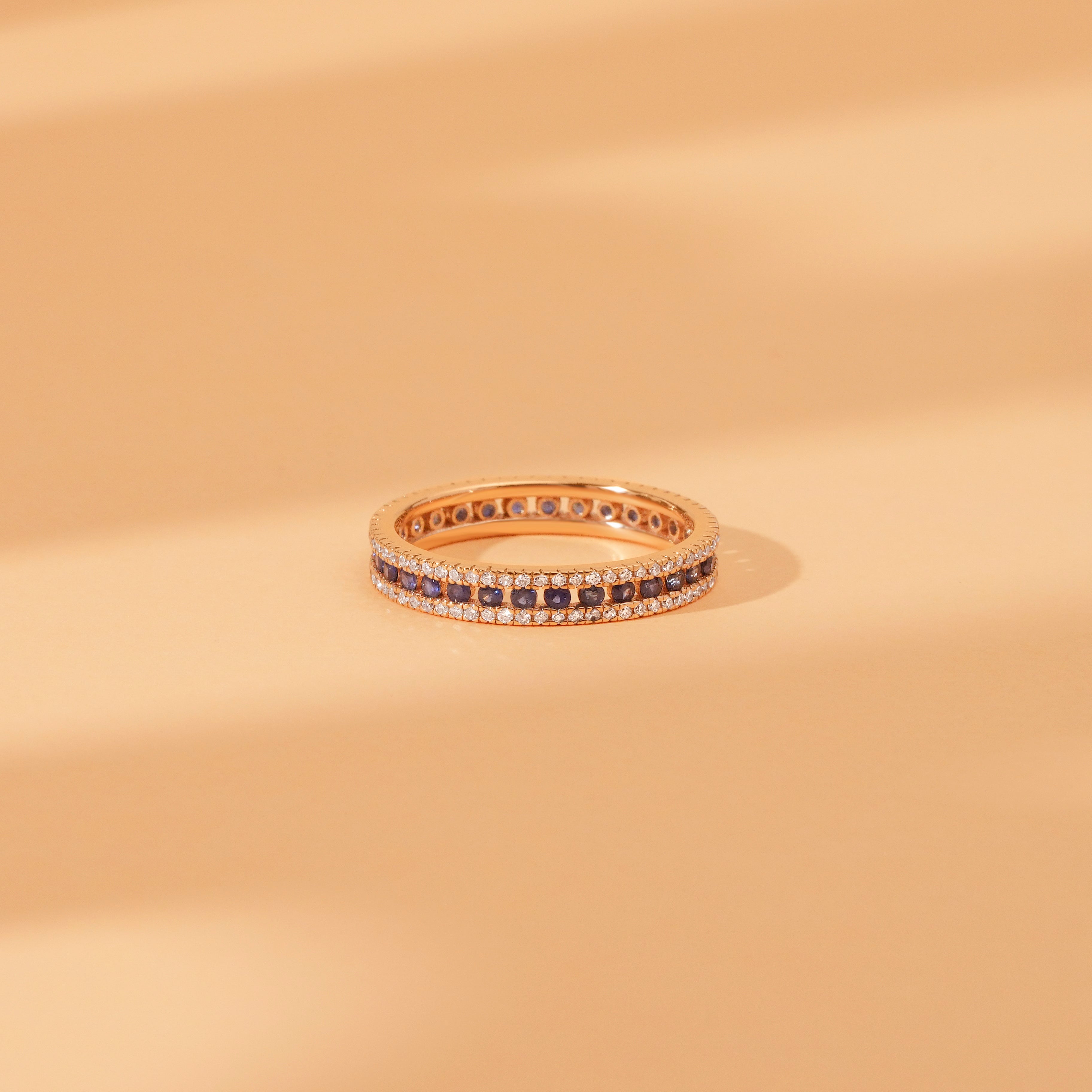 Midnight Sapphire Pillar Ring