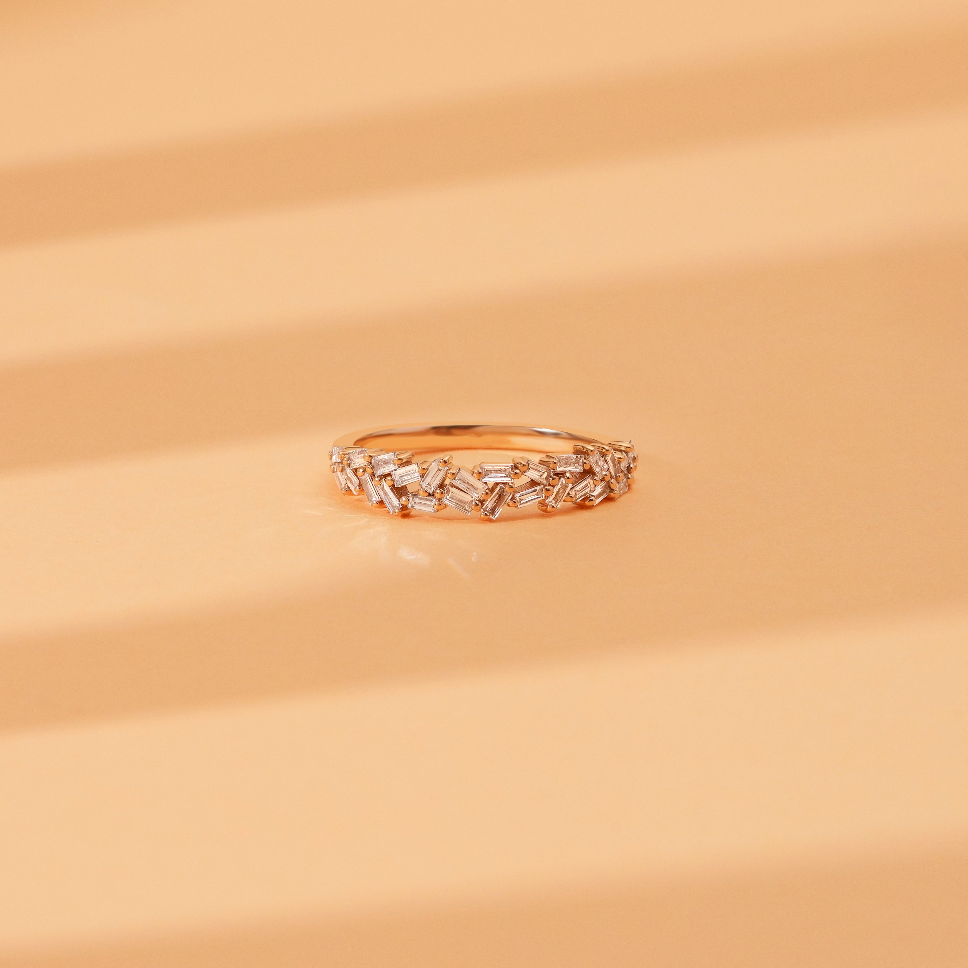 Stacked Baguette Spark Ring