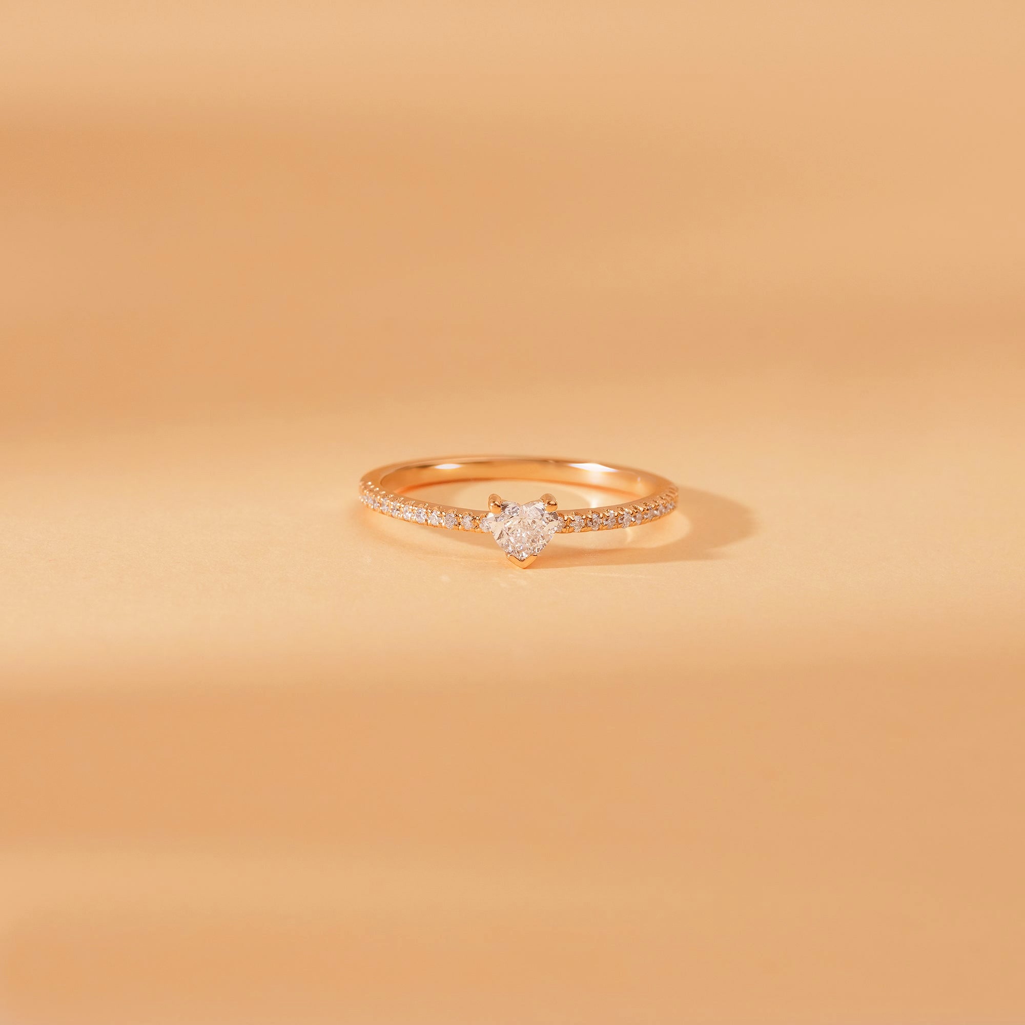 Endless Heart Half Eternity Ring