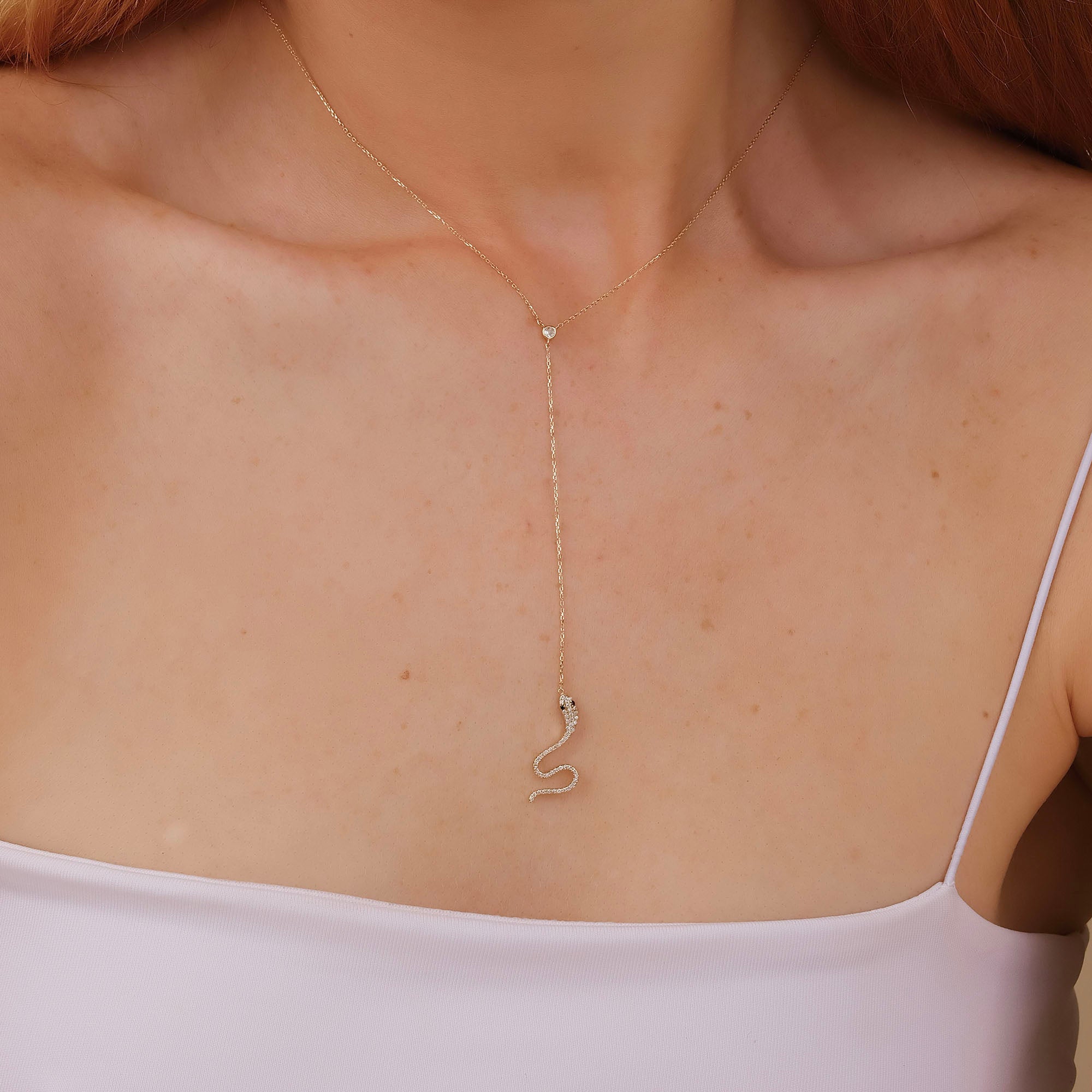 Twisting Serpent Pendant Necklace