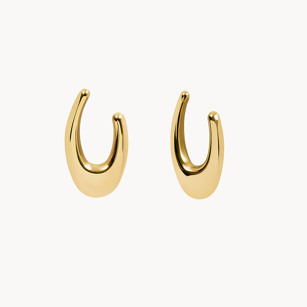 Dunia Gold-Plated Steel Earrings - Jewel Edition