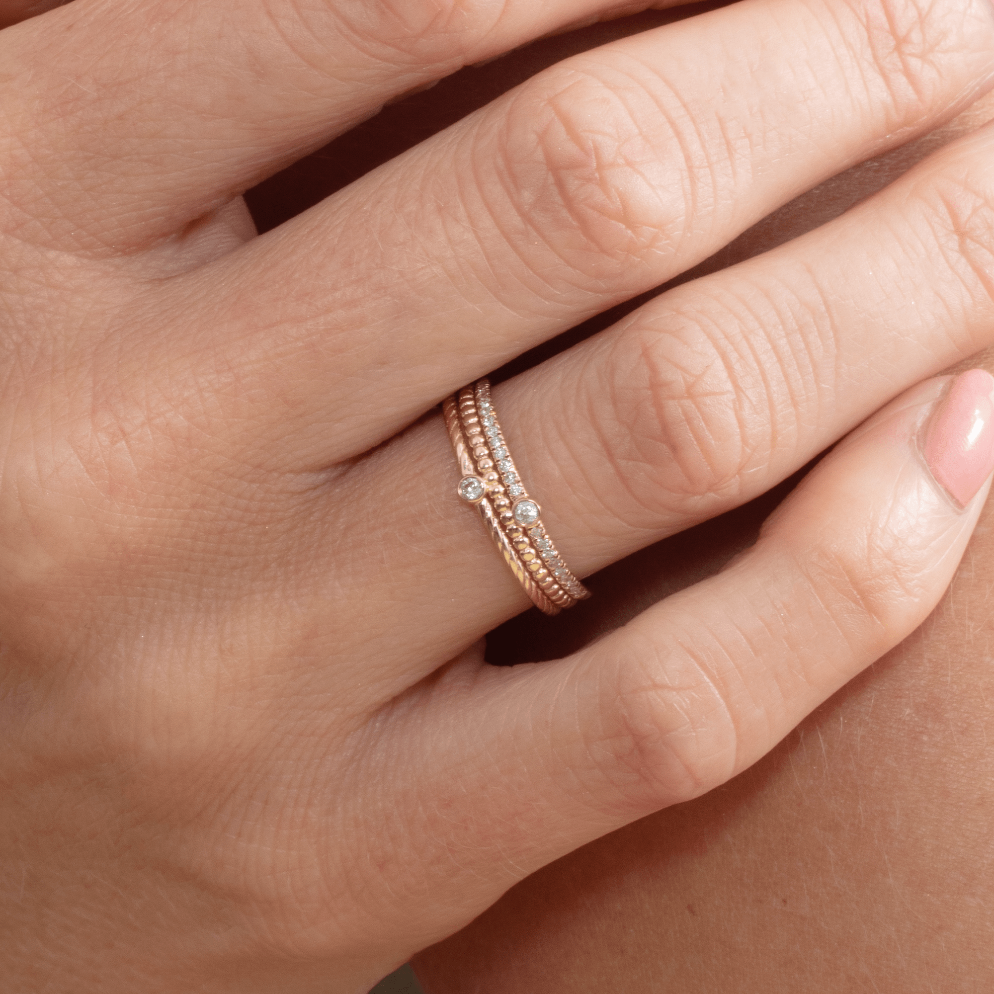 Triple Glam Stack Ring