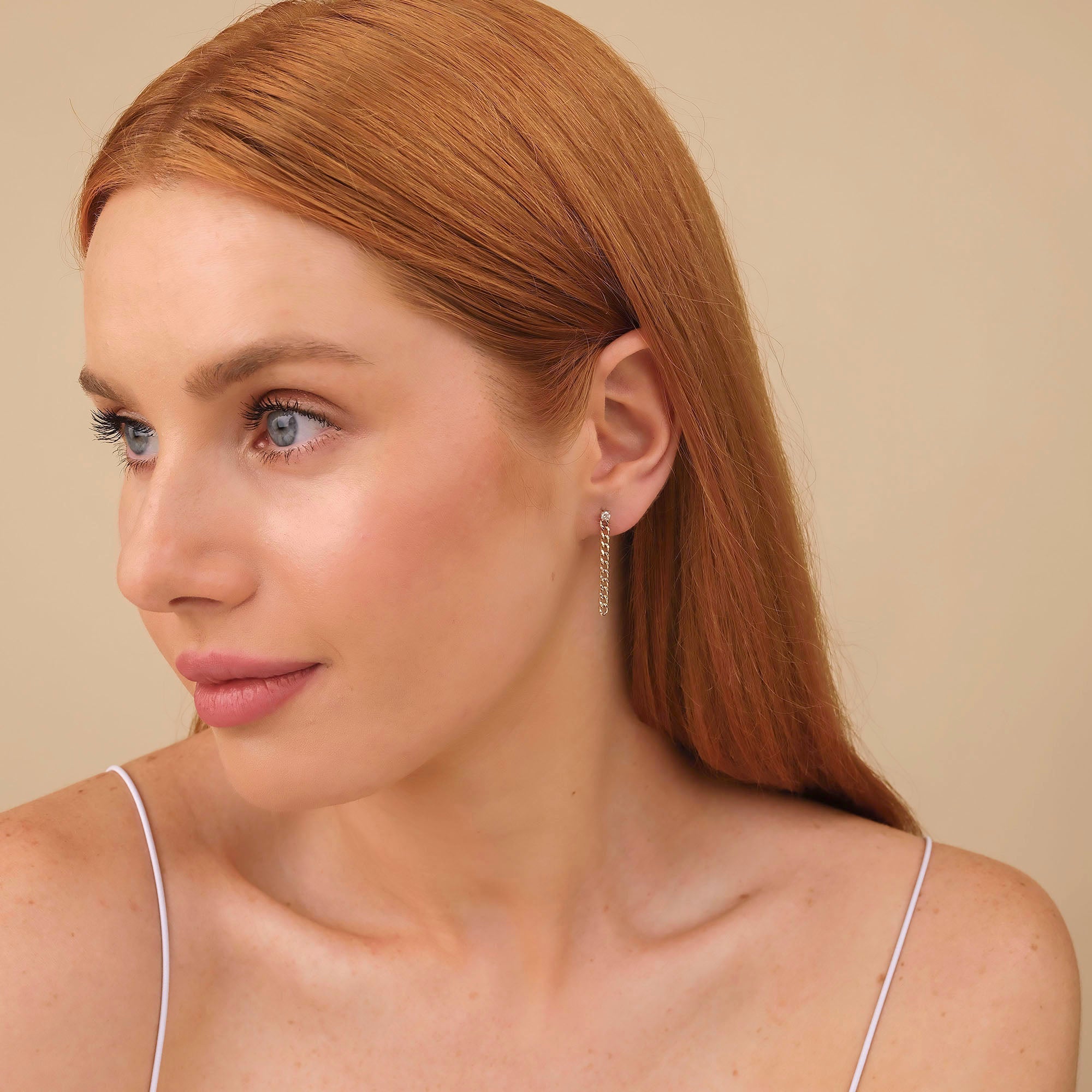 Luxe Link Drop Studs