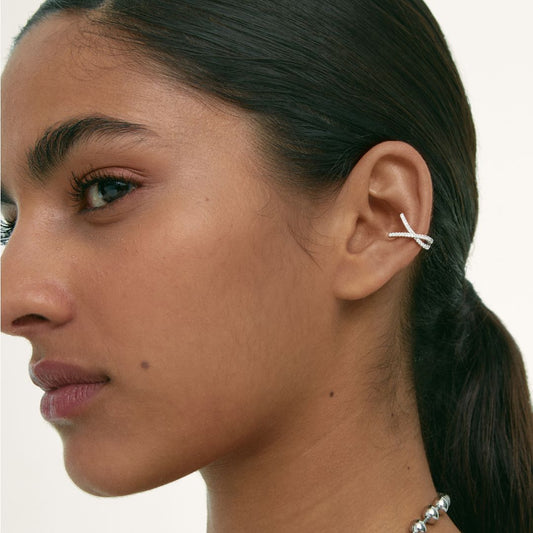 Debut Double Ear Cuff with White Cubic Zirconia - Jewel Edition