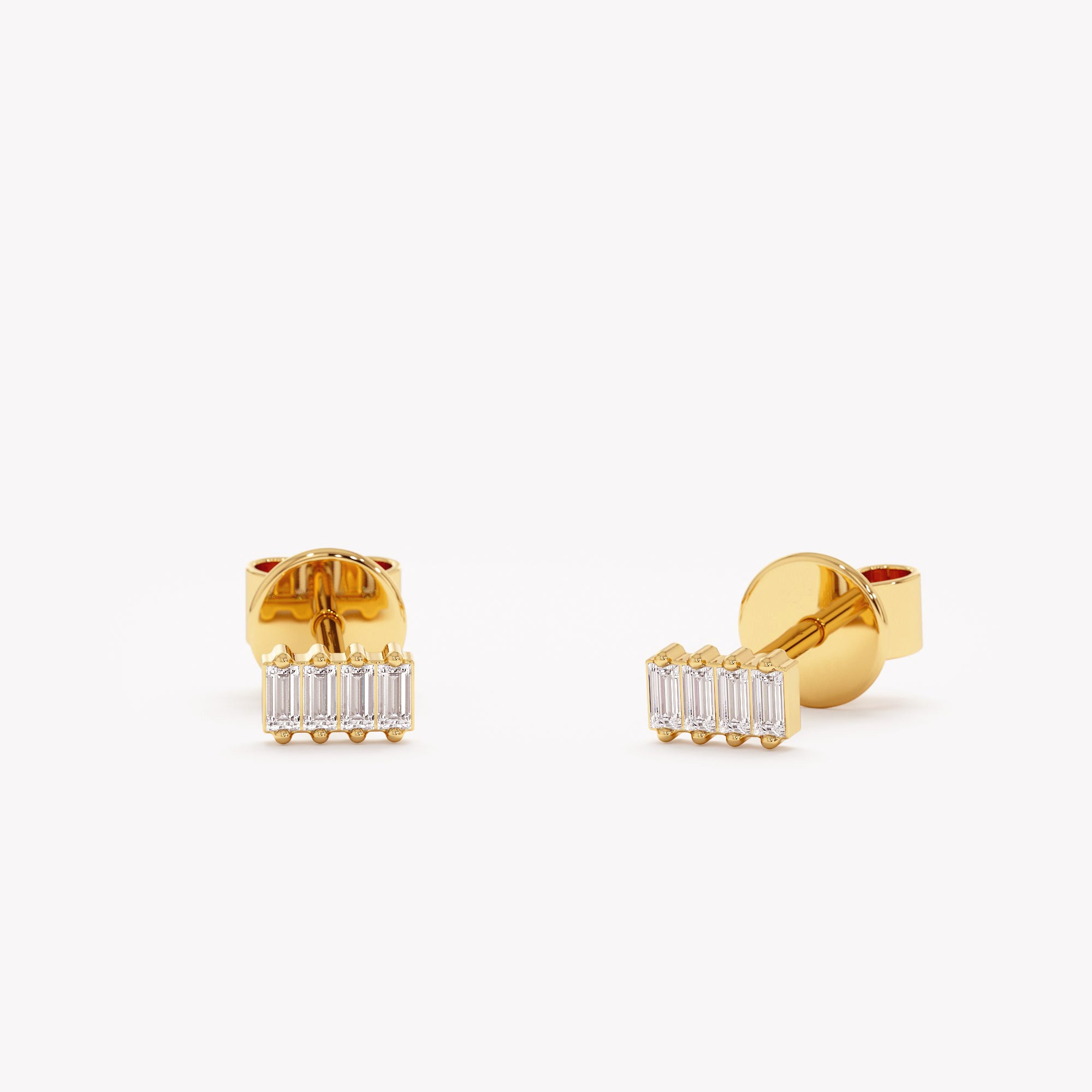 Baguette Quartet Studs