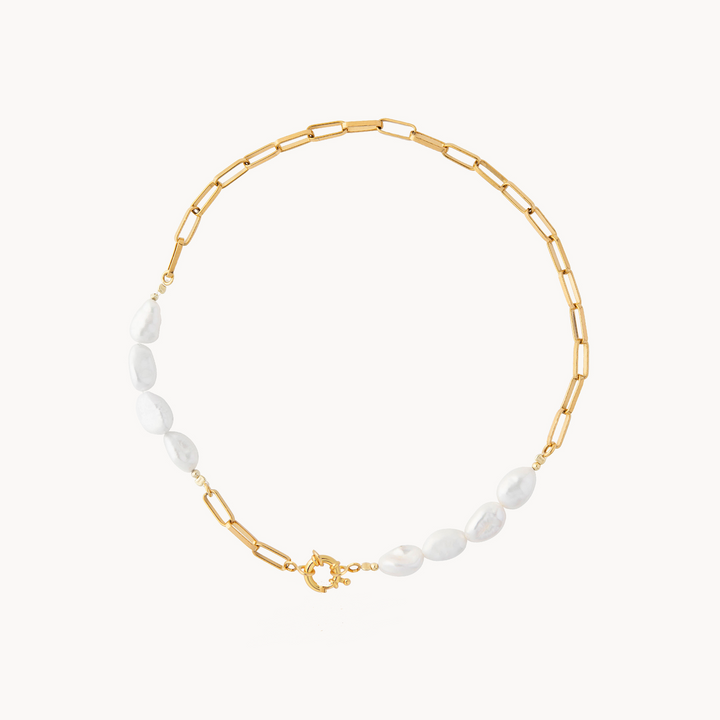 Foret Pearl Link Chain Necklace - Jewel Edition