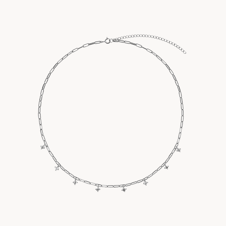 Elle Square White Zirconia Necklace - Jewel Edition