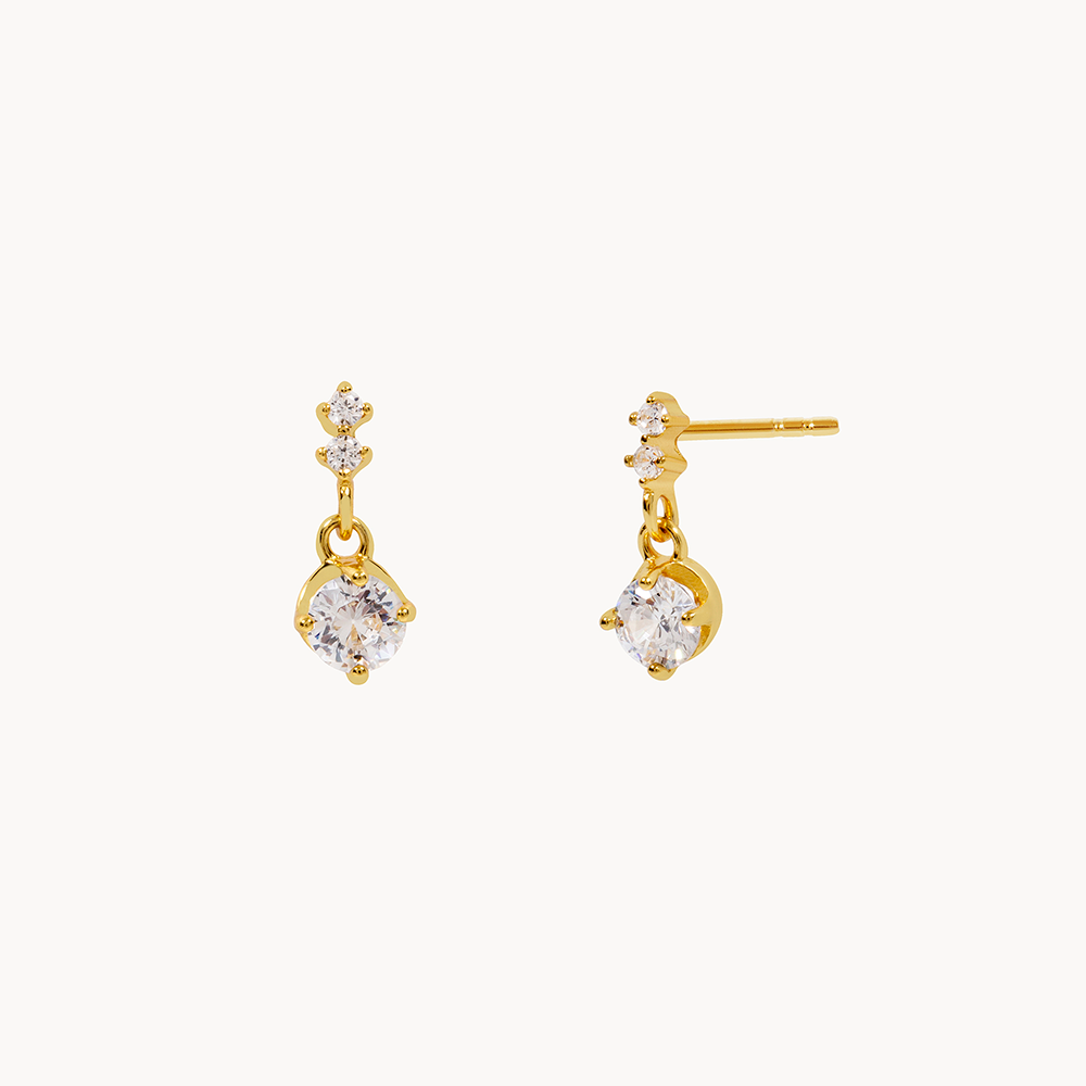 Emily Gold Plated Butterfly Earrings - Jewel Edition