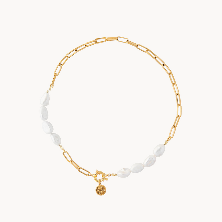 Foret Pearl Link Chain Necklace - Jewel Edition
