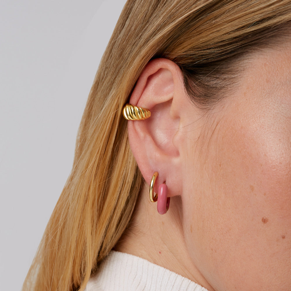 Croissant Braided Ear Cuff - Jewel Edition