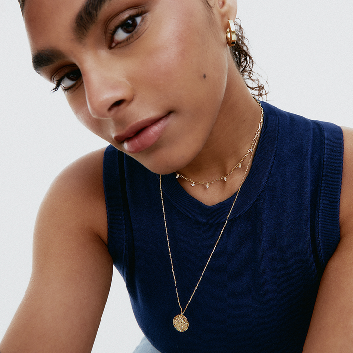 Elle Square White Zirconia Necklace - Jewel Edition