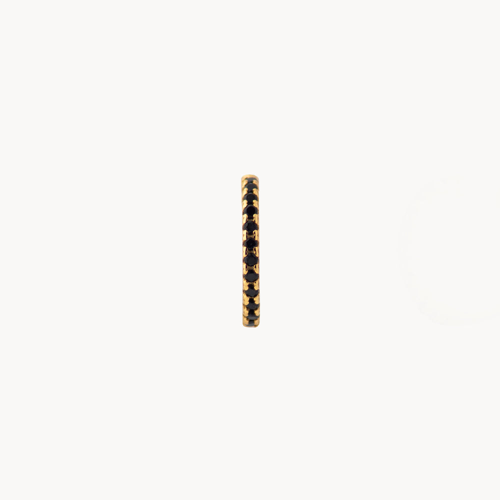 Black Vera Minimalist Ear Cuff - Jewel Edition