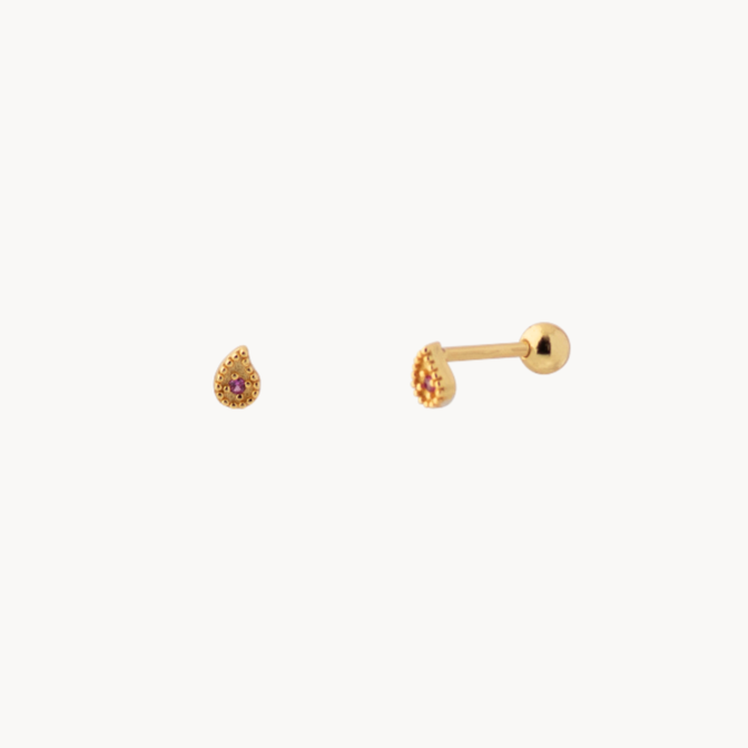 Avant-Garde Colorful Flame Piercing: Sterling Silver 925 with 18 Carat Gold Plating - Jewel Edition