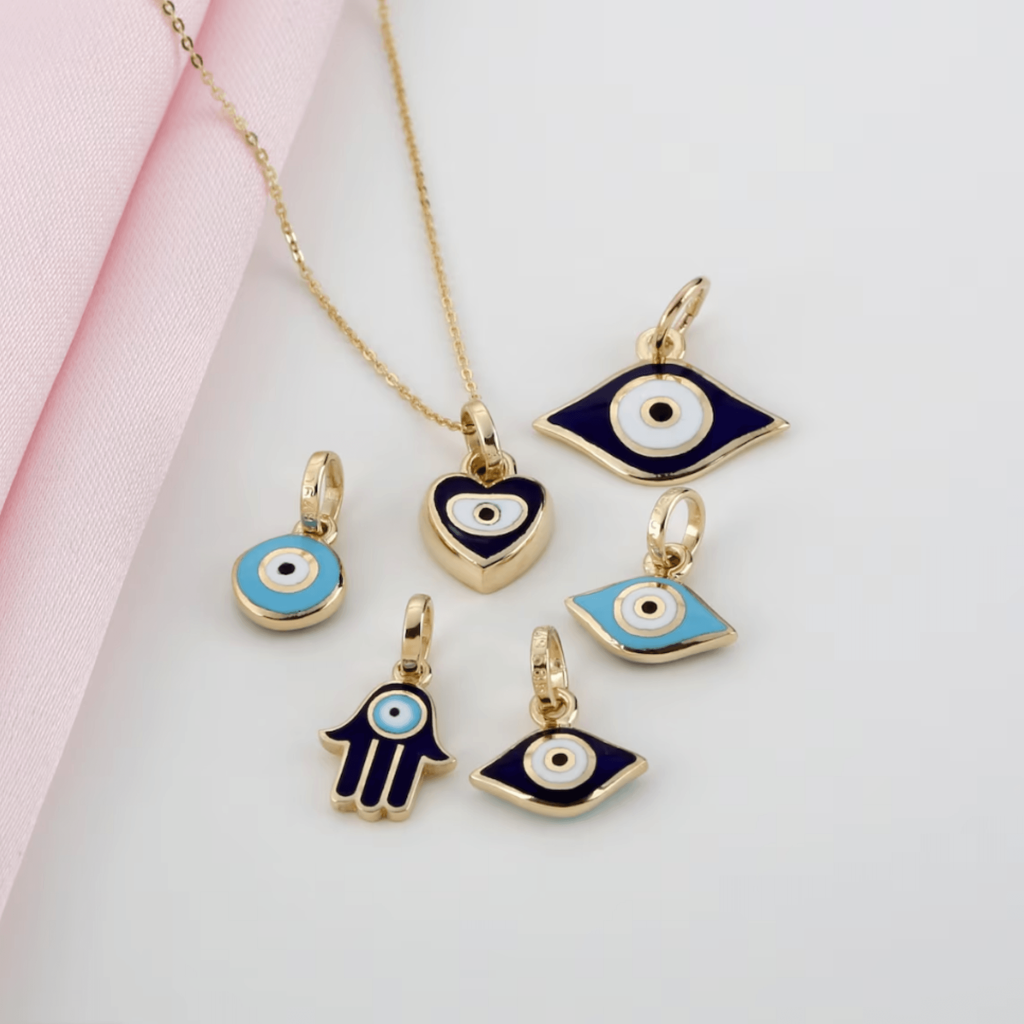 Protective Heart Evil Eye Charm